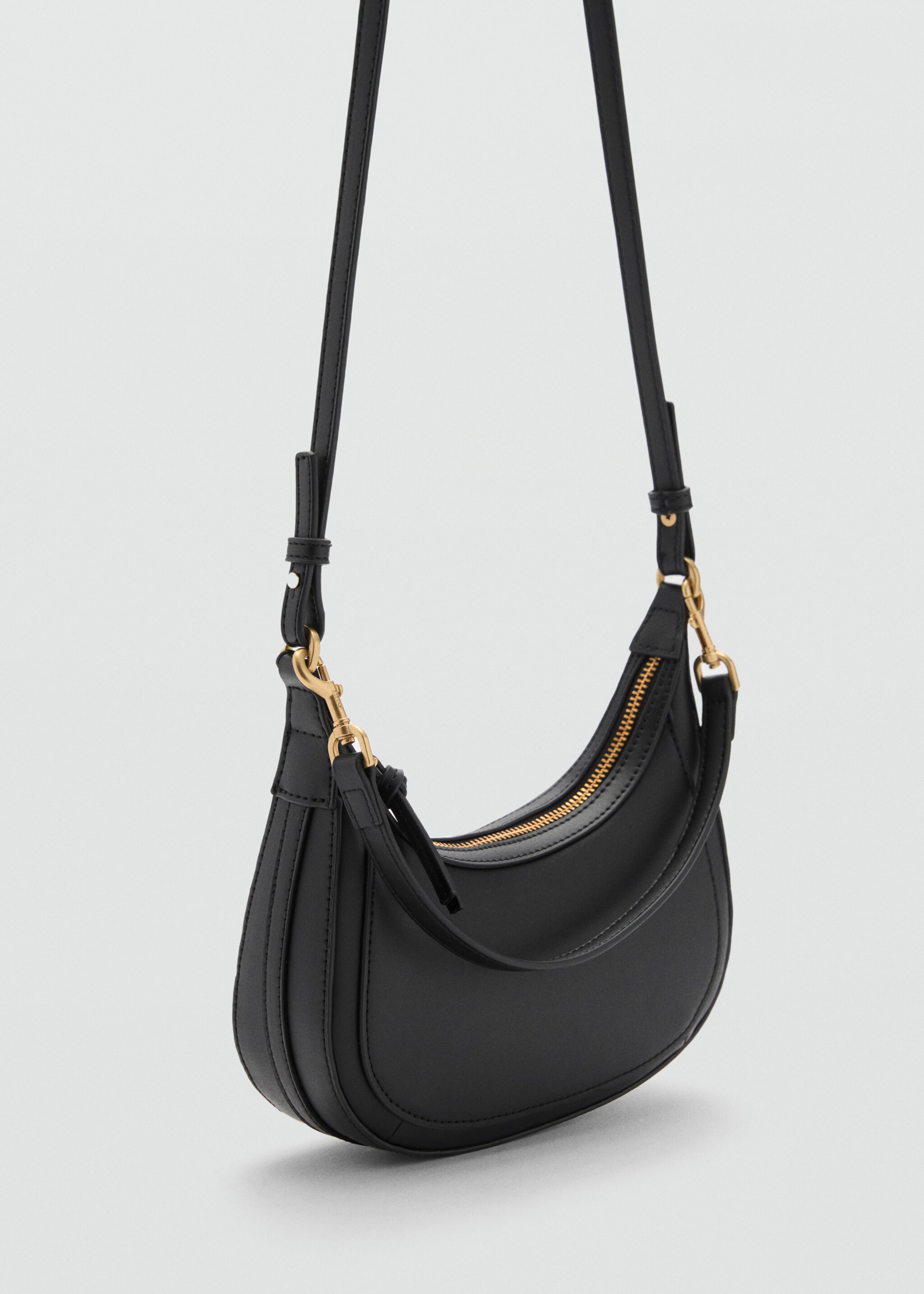 Mini oval crossbody bag - Medium plane, Black. Ref: 87060443-00.