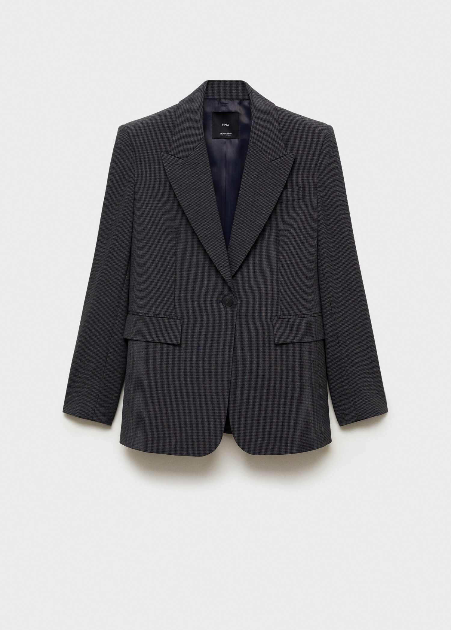 Straight-fit micro-houndstooth jacket - Article without model