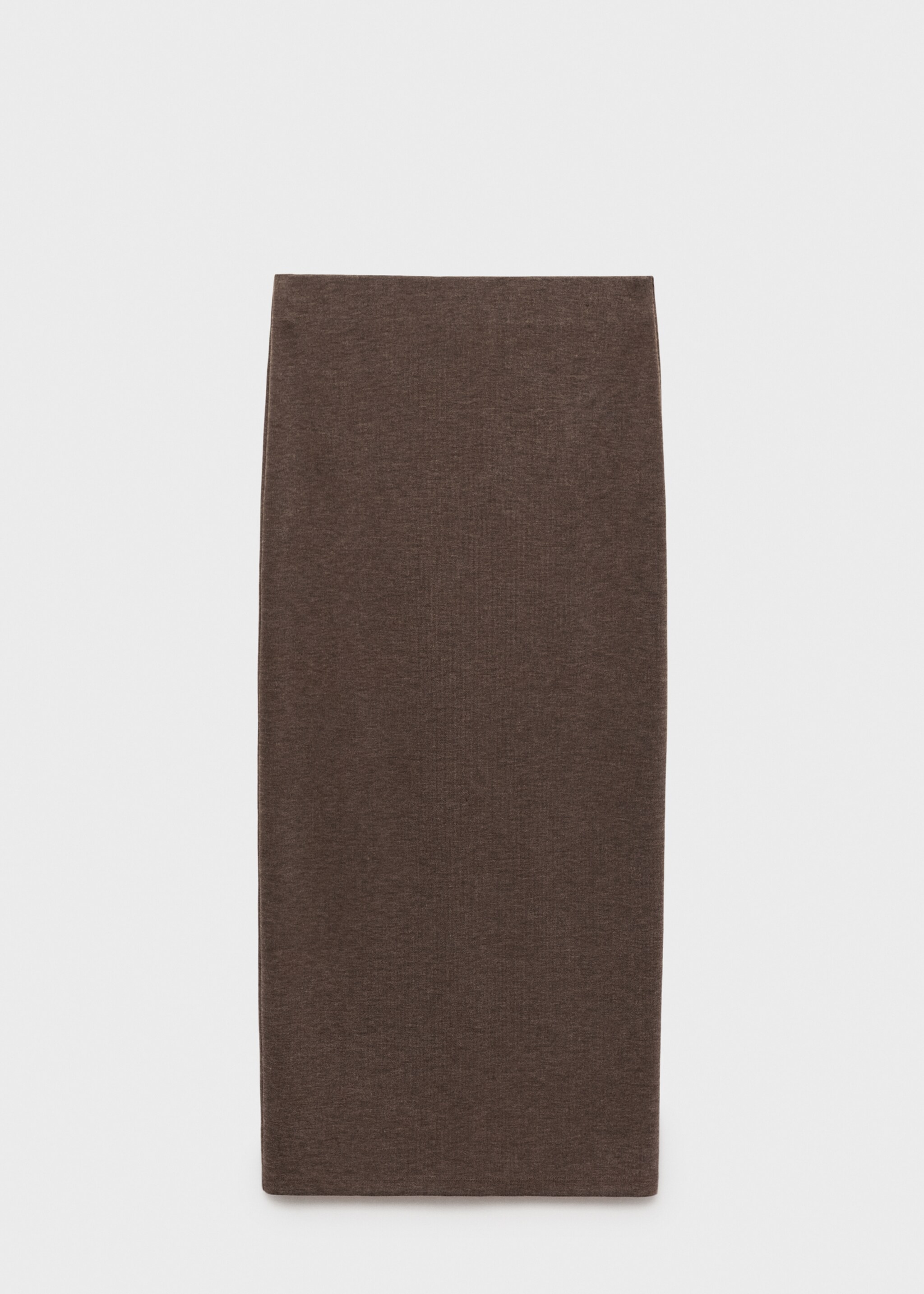 Slit knitted skirt - Article without model, Brown. Ref: 87060456-00.