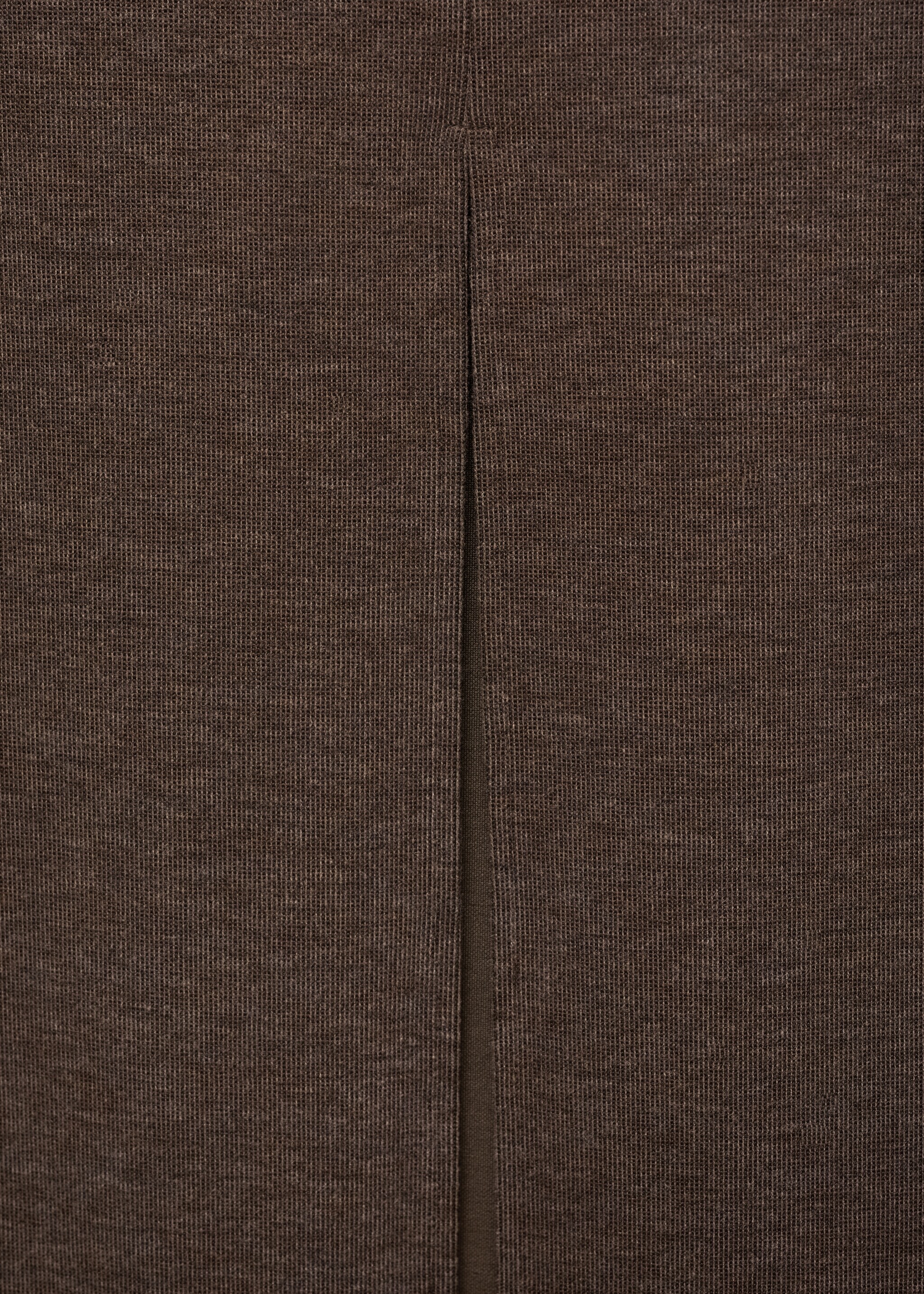 Slit knitted skirt - Details of the article 8, Brown. Ref: 87060456-00.