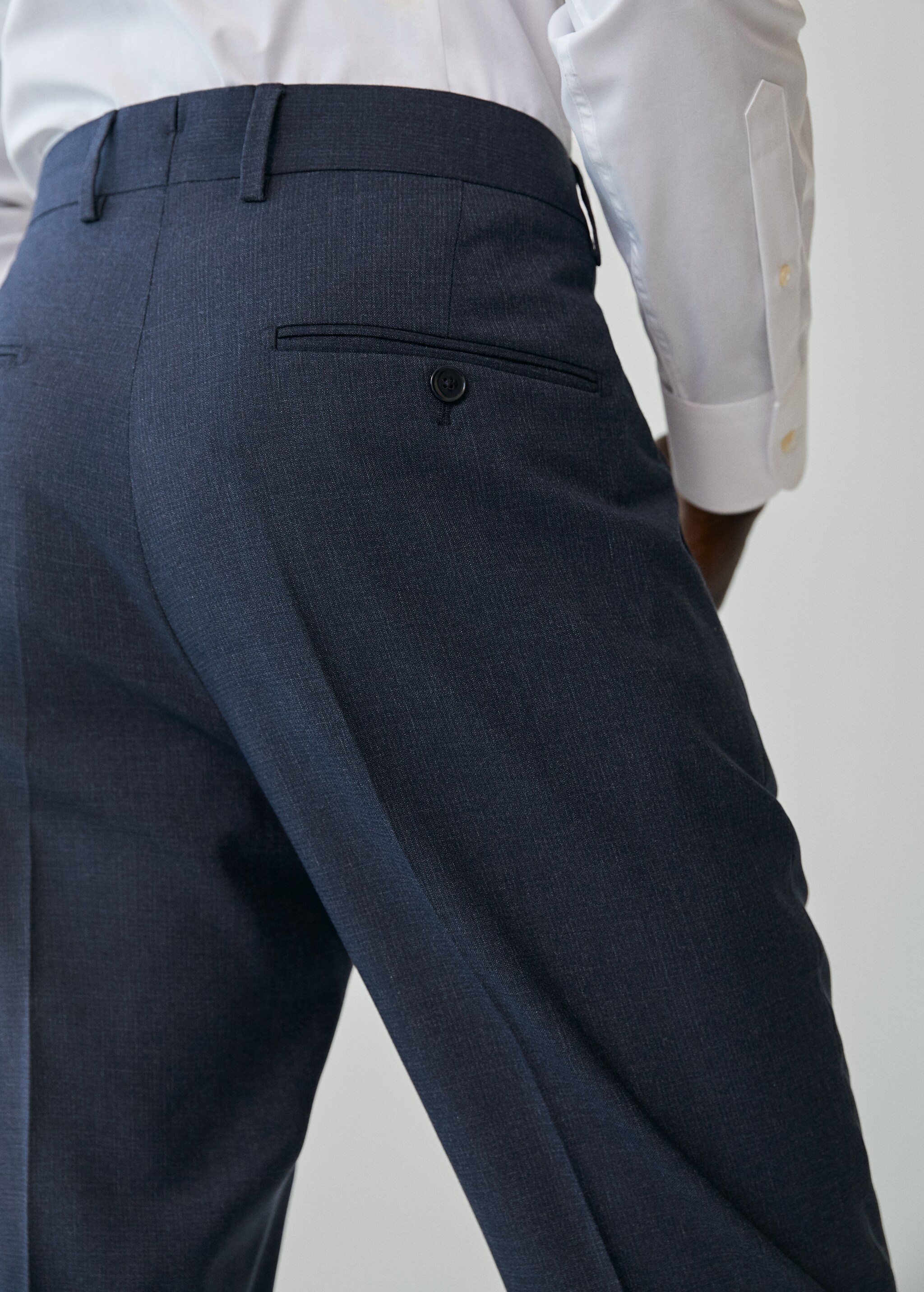 Oblekové kalhoty slim fit s mikro strukturou - Detail zboží 1