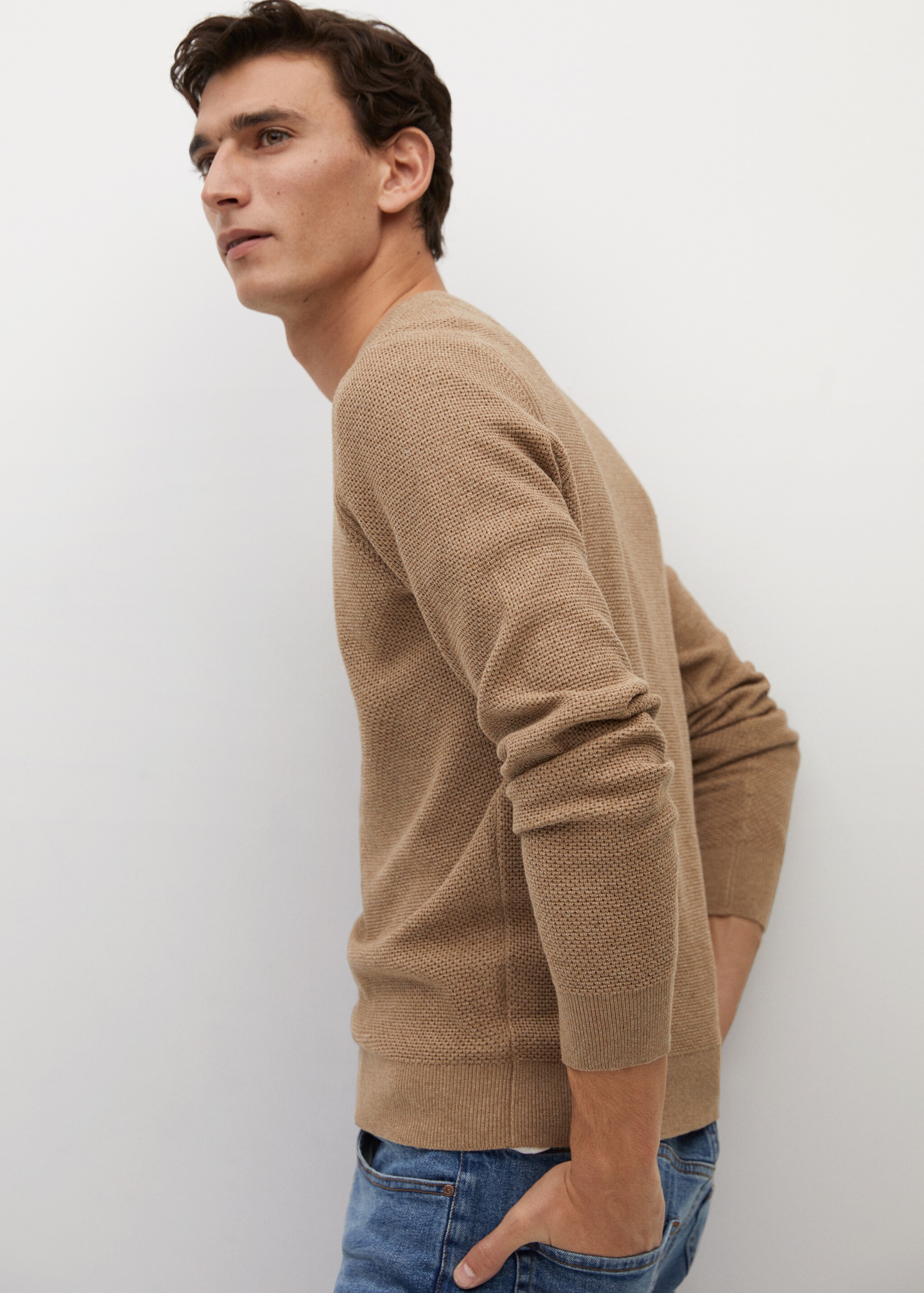 Structured cotton sweater - Details of the article 2