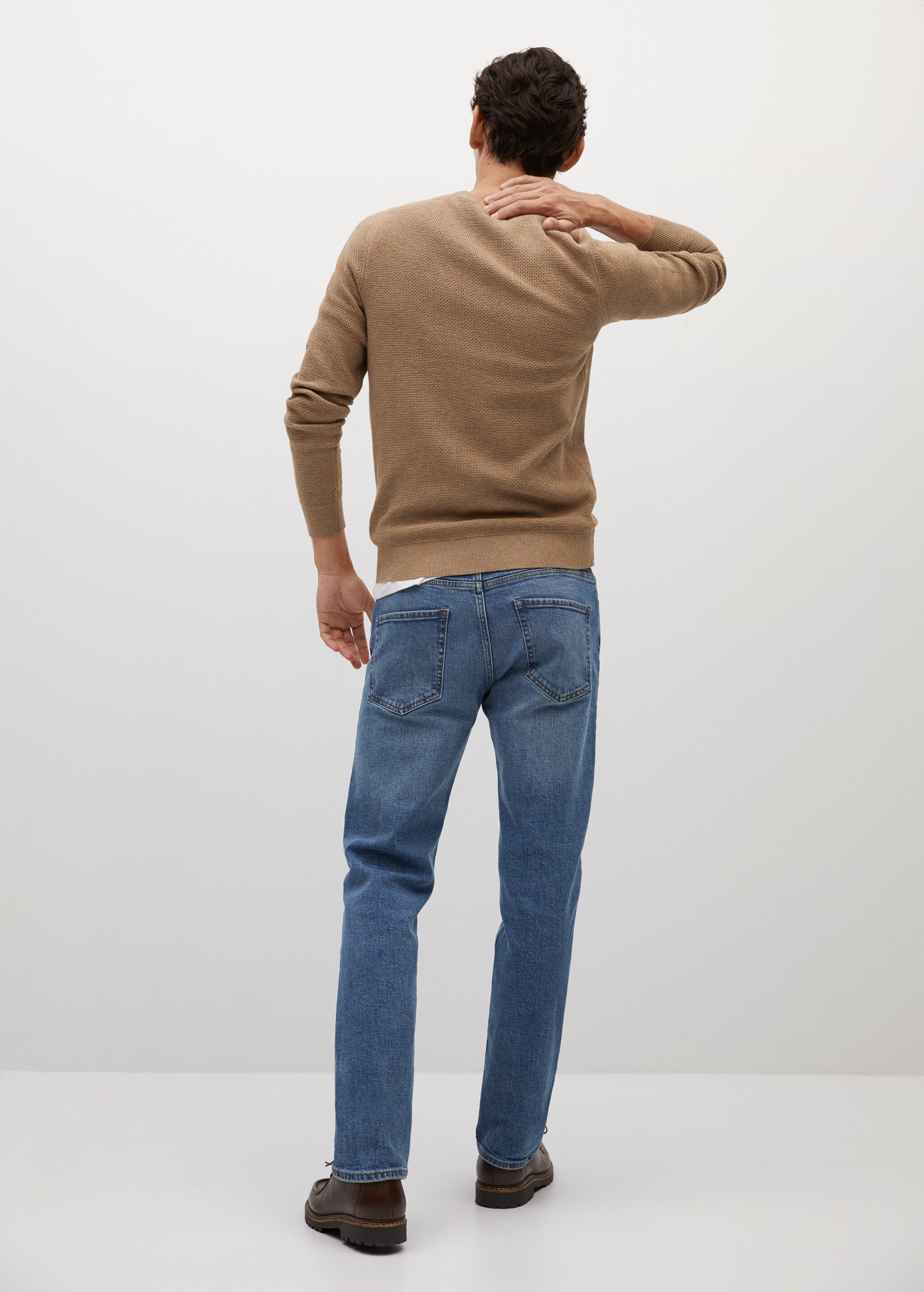 Structured cotton sweater - Reverse of the article