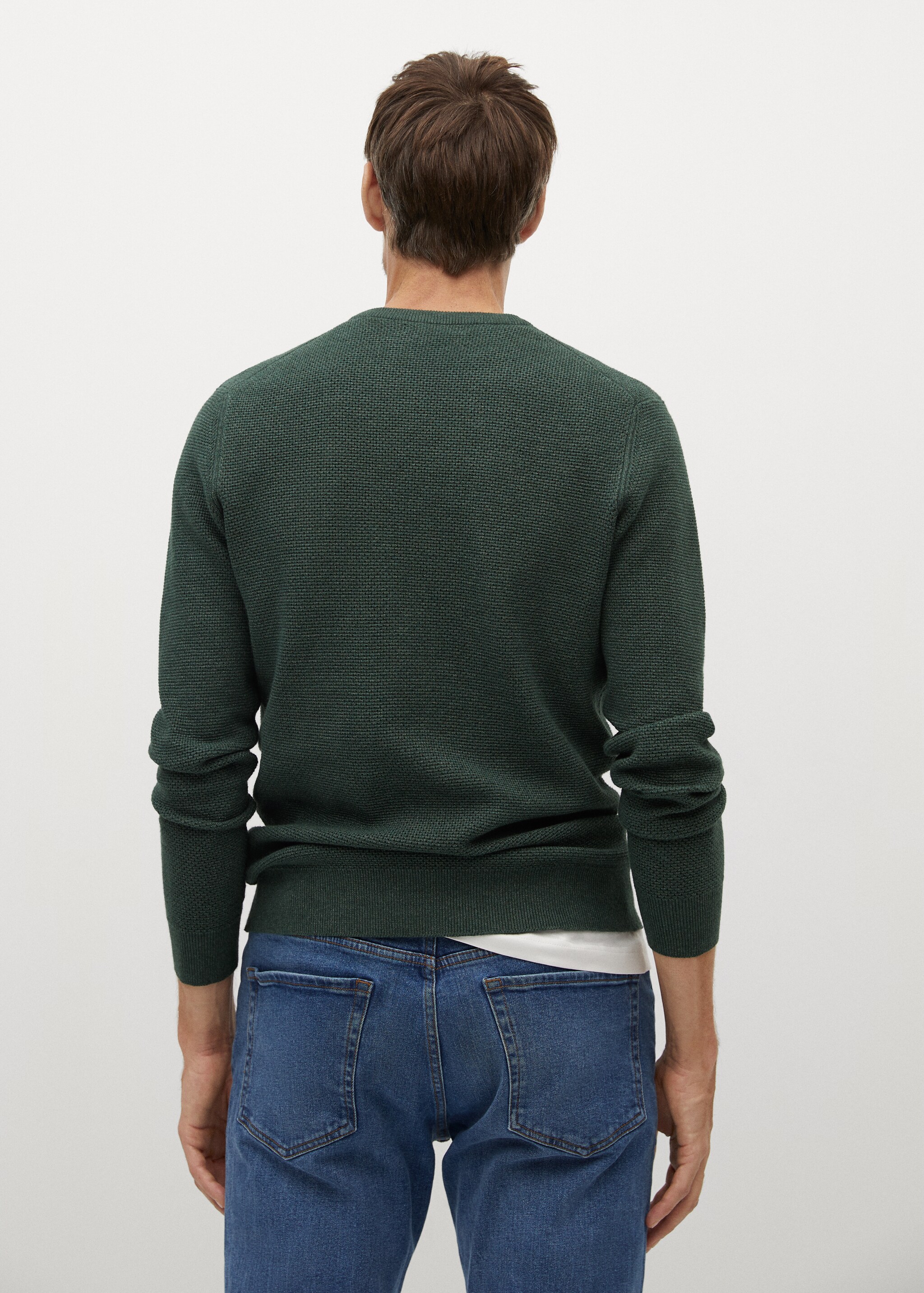 Structured cotton sweater - Reverse of the article