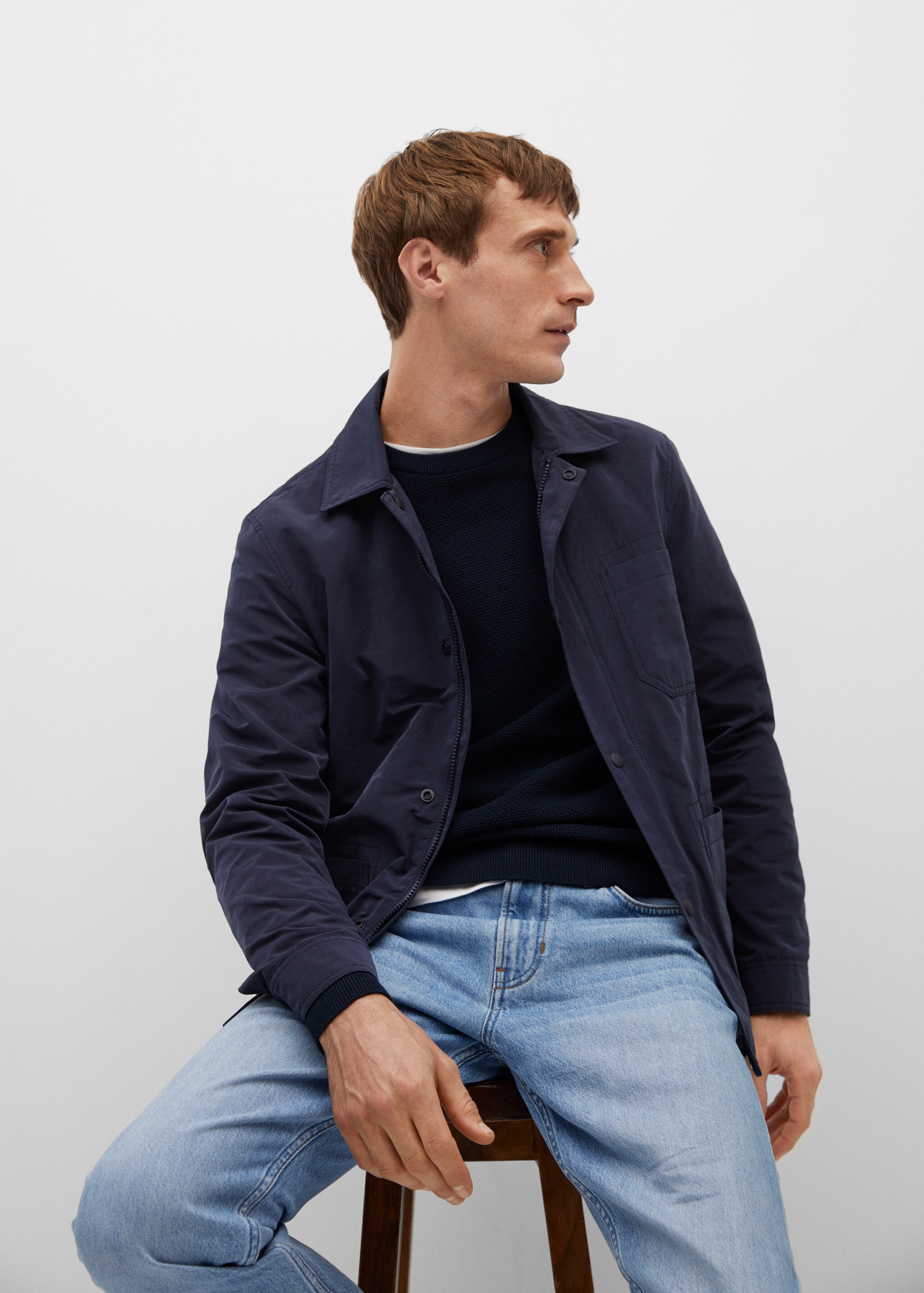 Structured cotton sweater - Details of the article 2