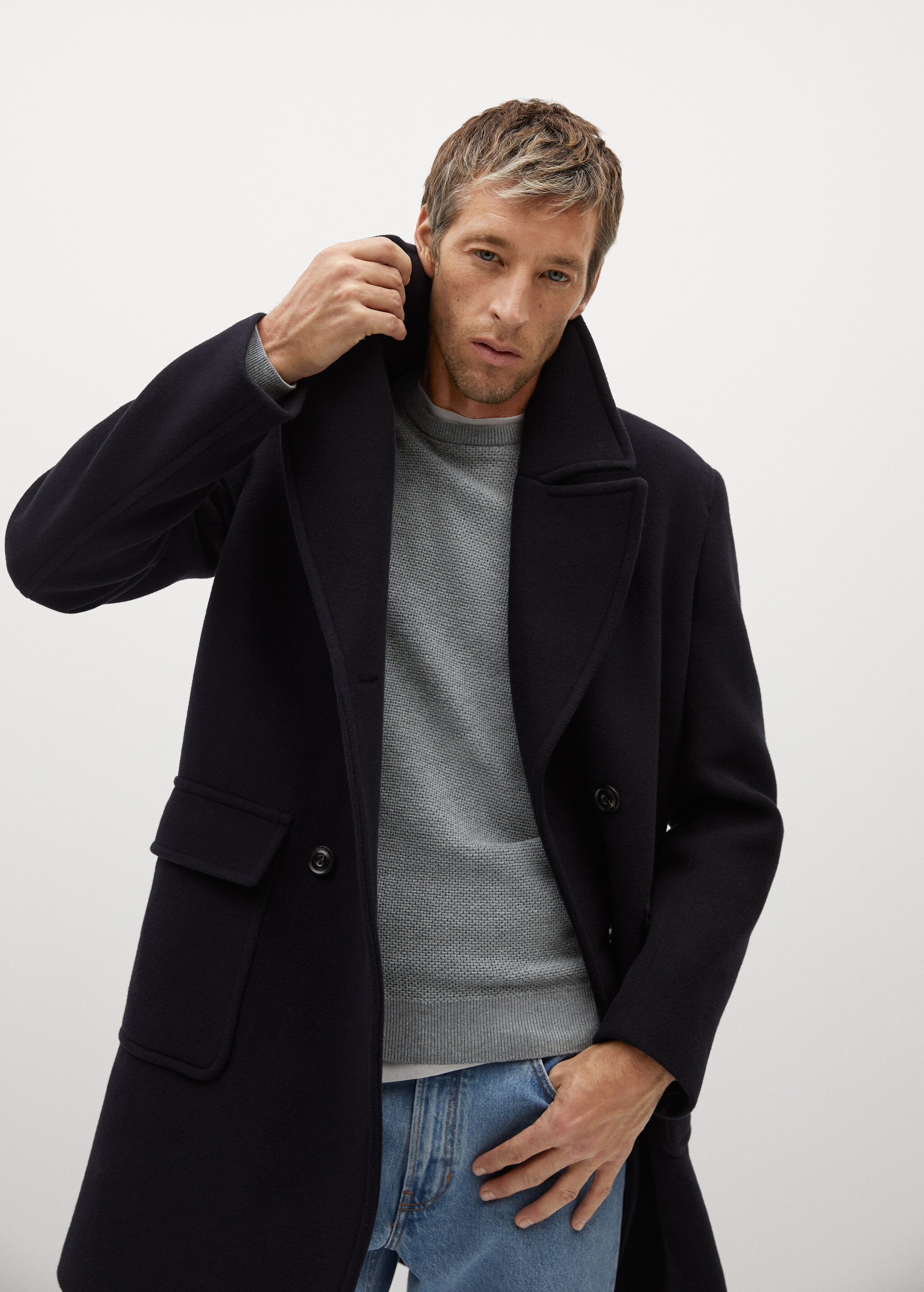 Structured cotton sweater - Details of the article 3