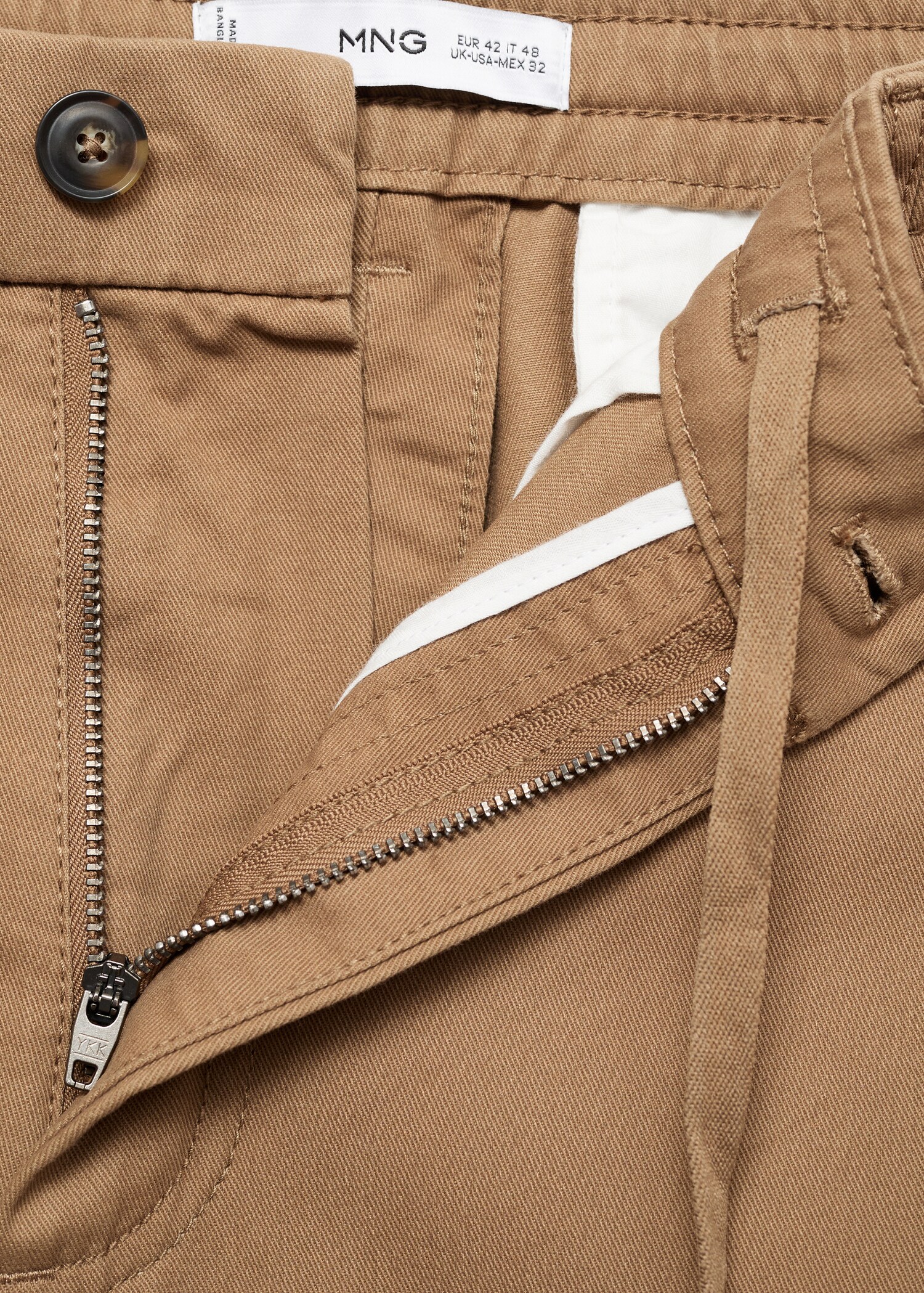 Bavlněné kalhoty regular fit se šňůrkou - Detail zboží 0