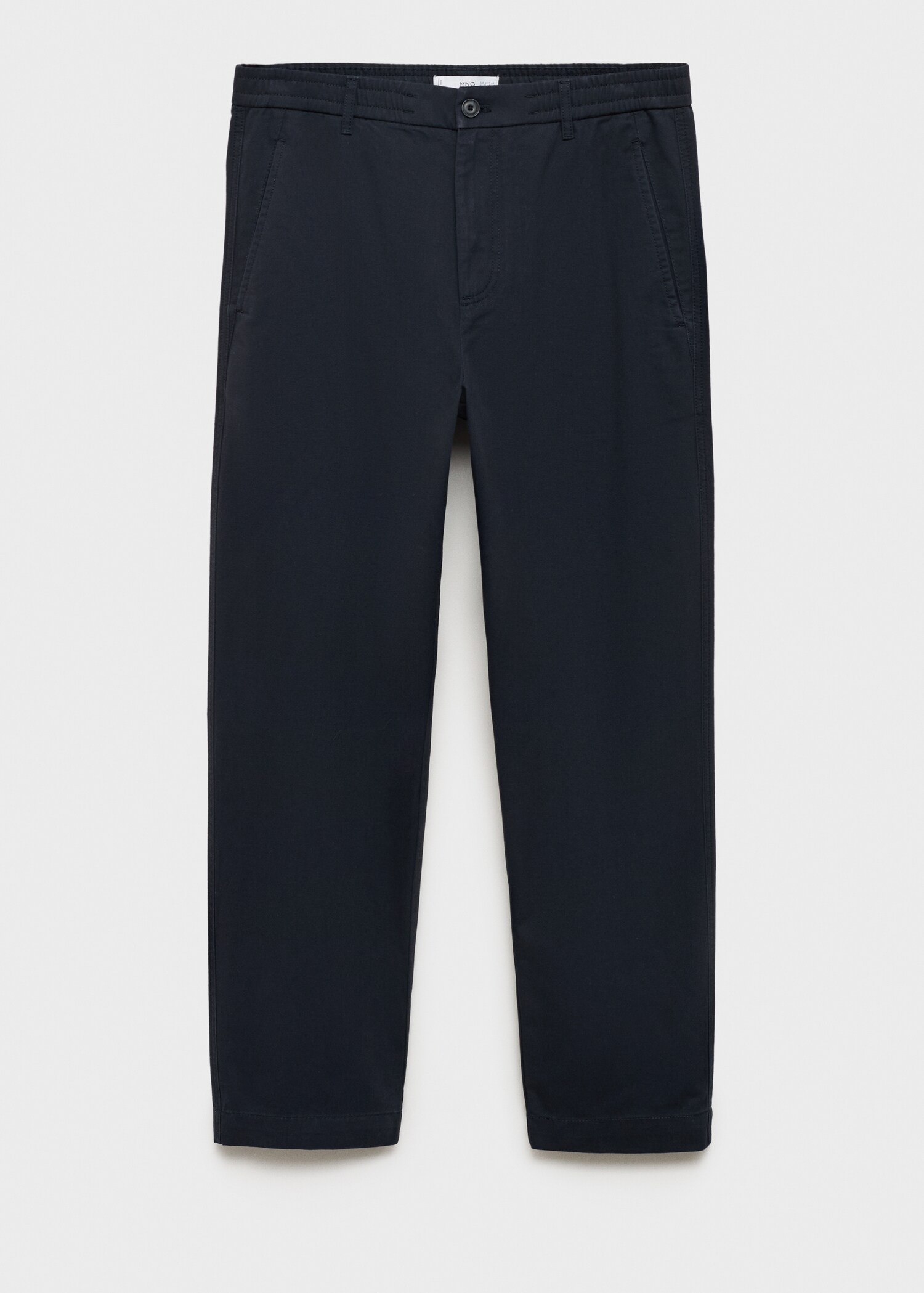 Bavlněné kalhoty regular fit se šňůrkou - Zboží bez modelu