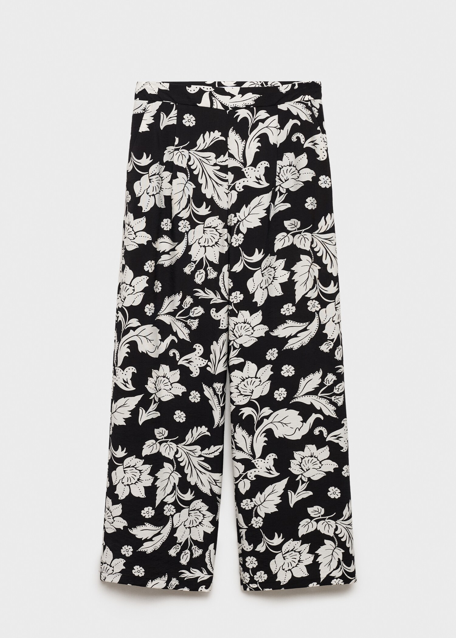 Floral print straight trousers - Article without model