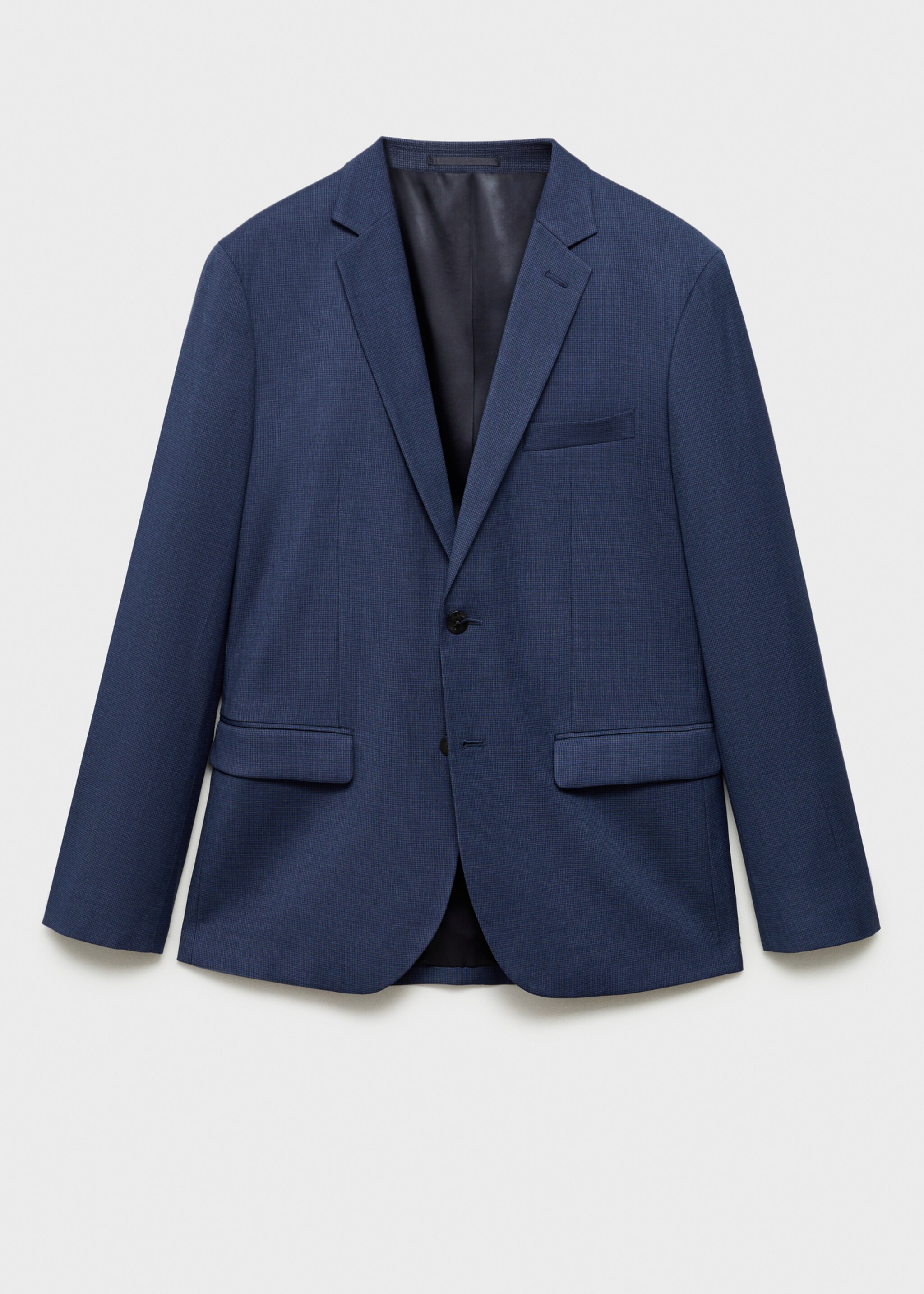Super slim-fit suit jacket in stretch fabric - Article without model, Ink Blue. Ref: 87060584-00.