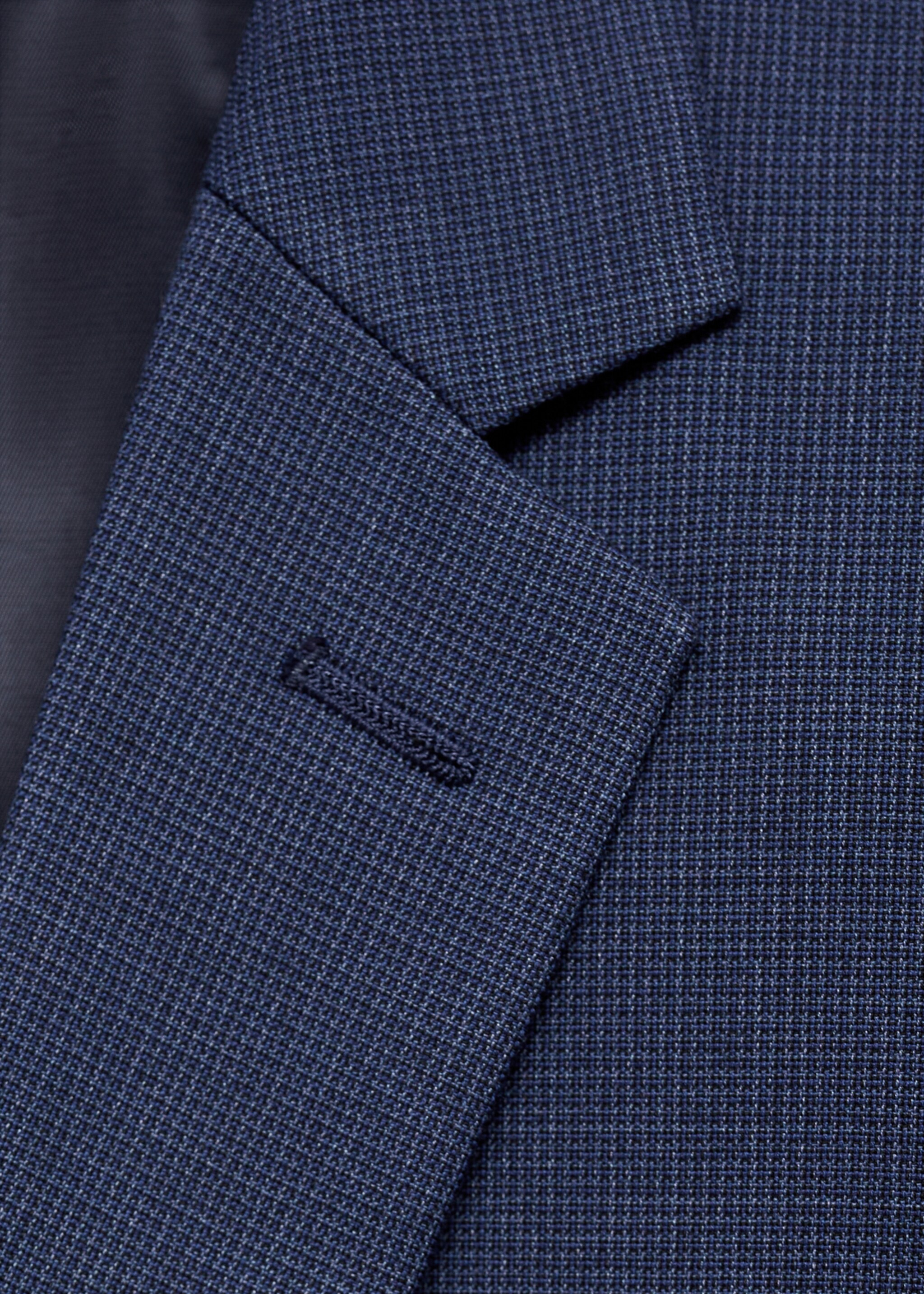 Super slim-fit suit jacket in stretch fabric - Details of the article 8, Ink Blue. Ref: 87060584-00.