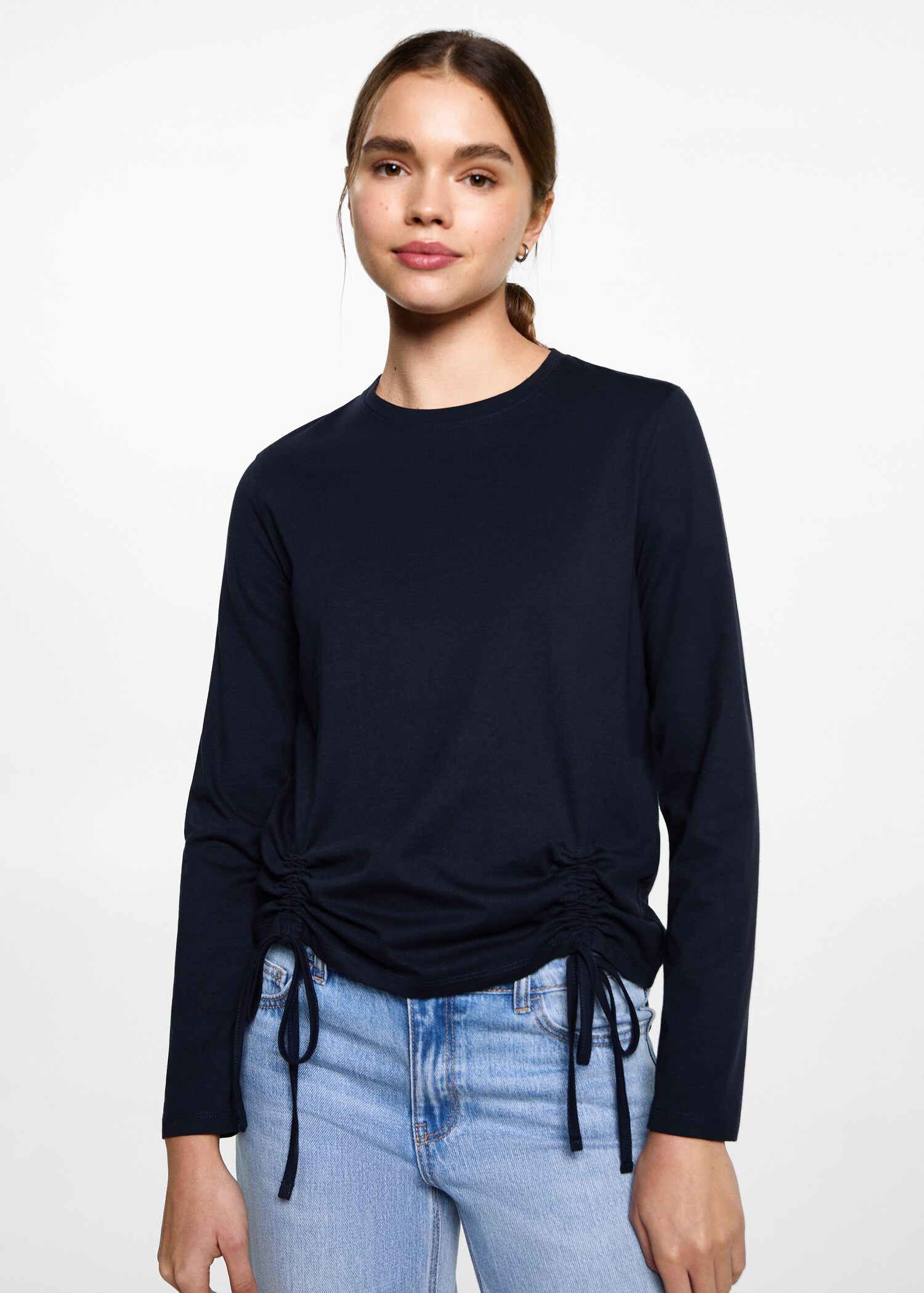 T-shirt with decorative flounces - Medium plane