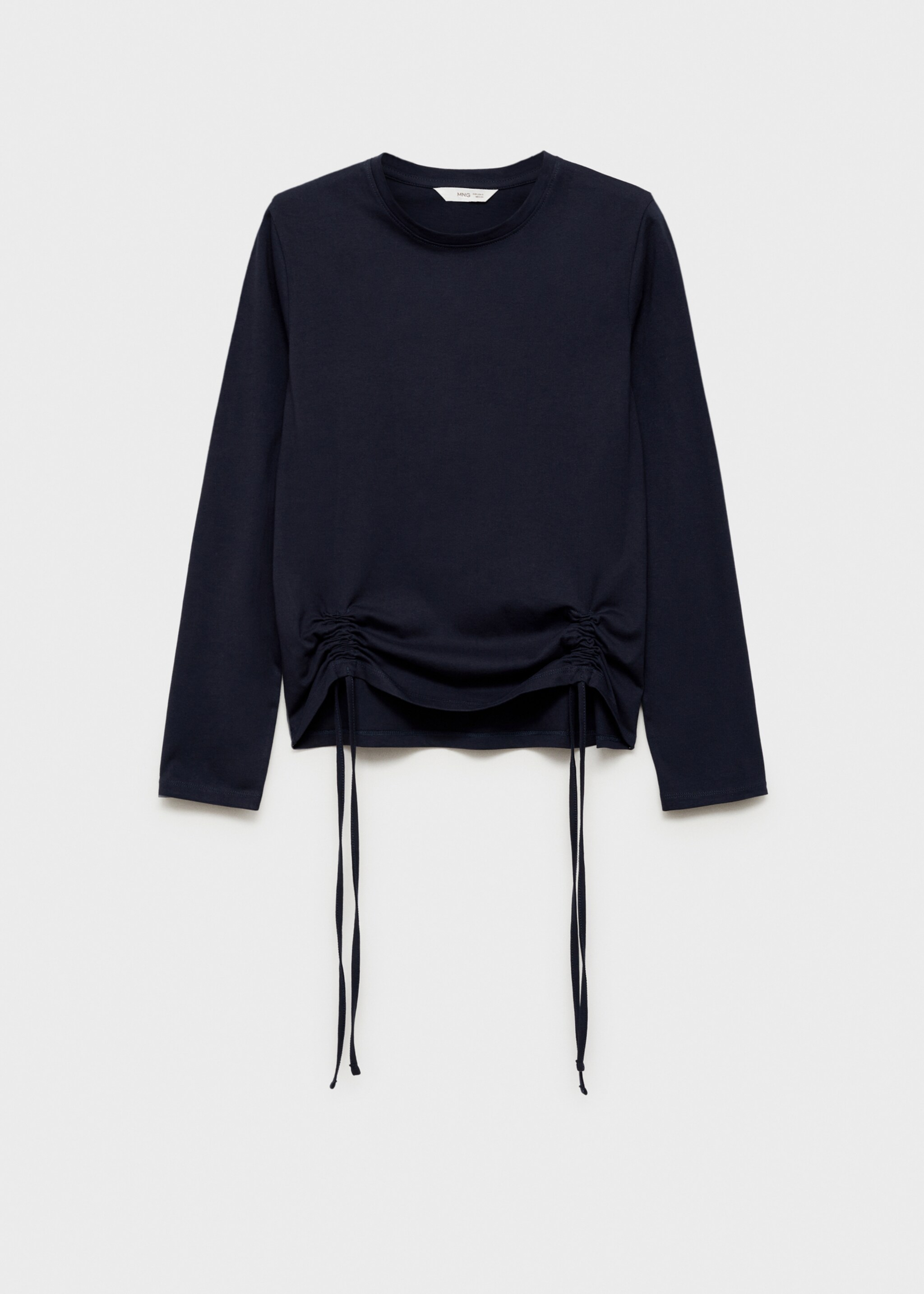 T-shirt fronces décoratives - Article sans modèle, Bleu marine foncé. Ref: 87060592-00.