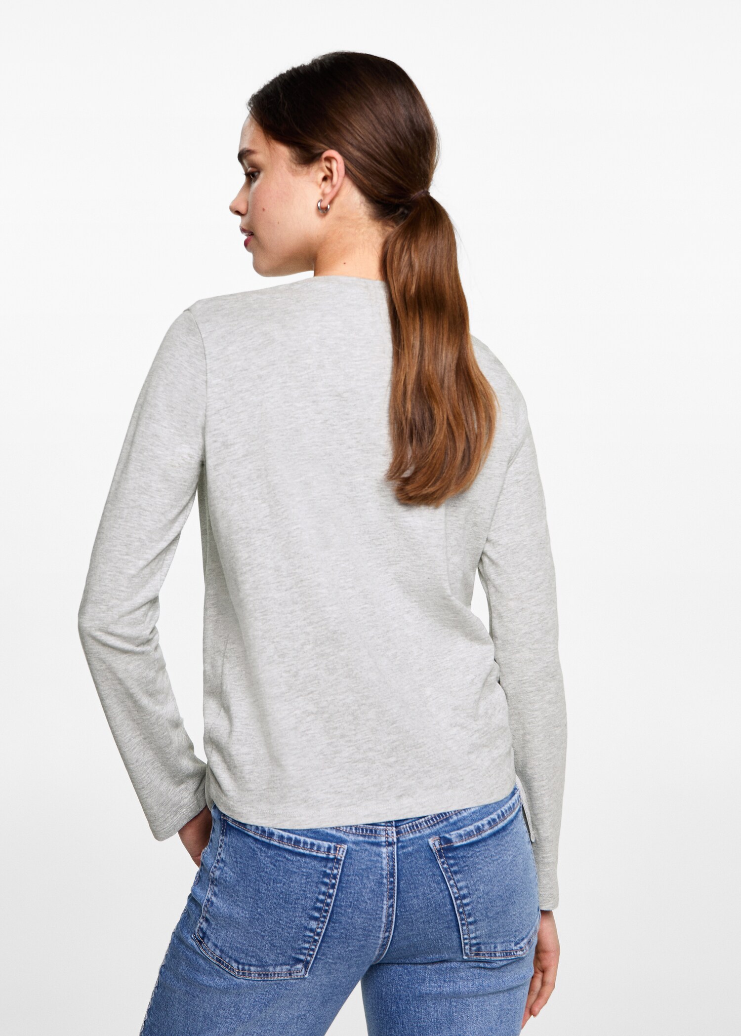 T-shirt with decorative flounces - Reverse of the article