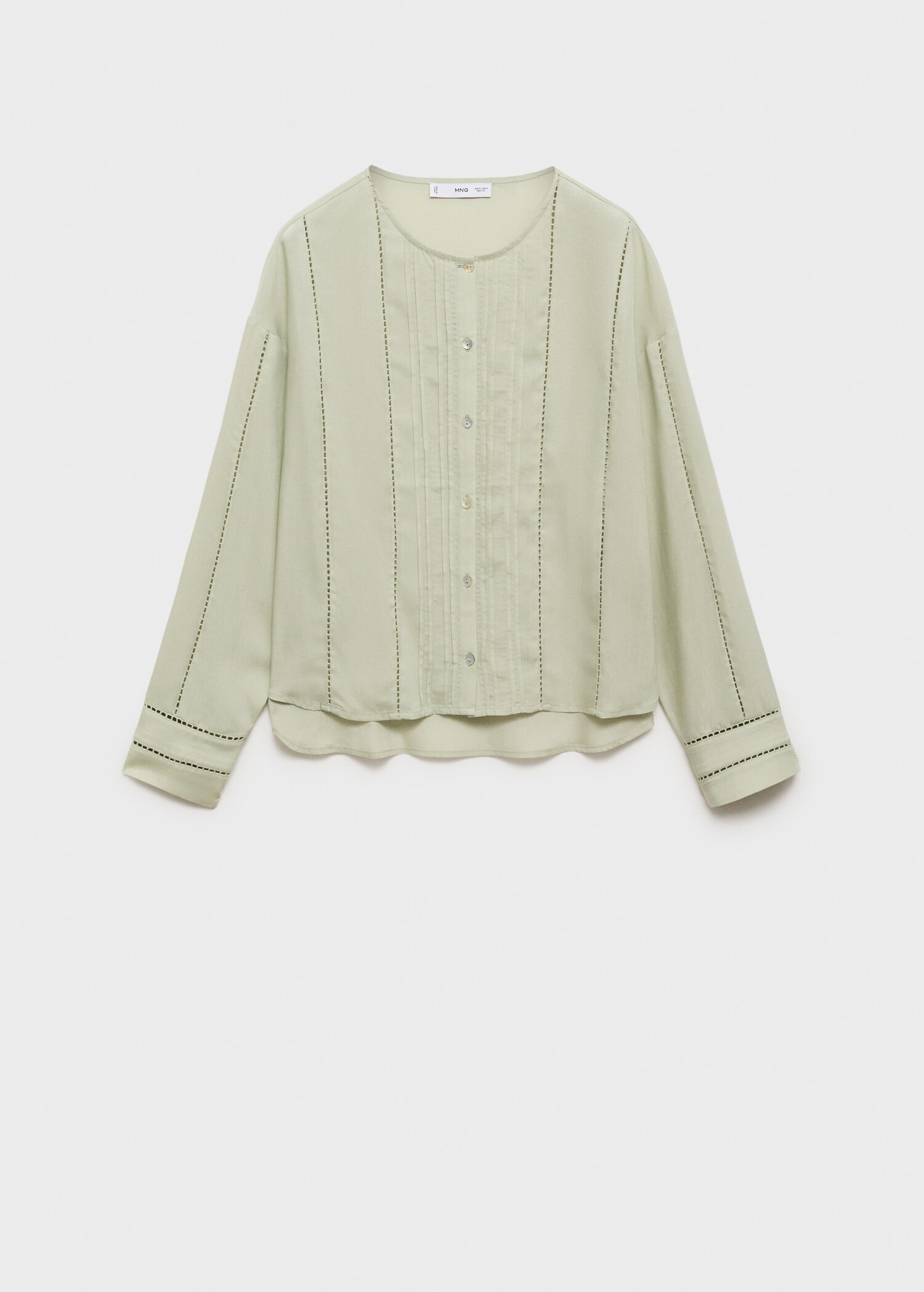 Lyocell blouse with openwork details - Article without model