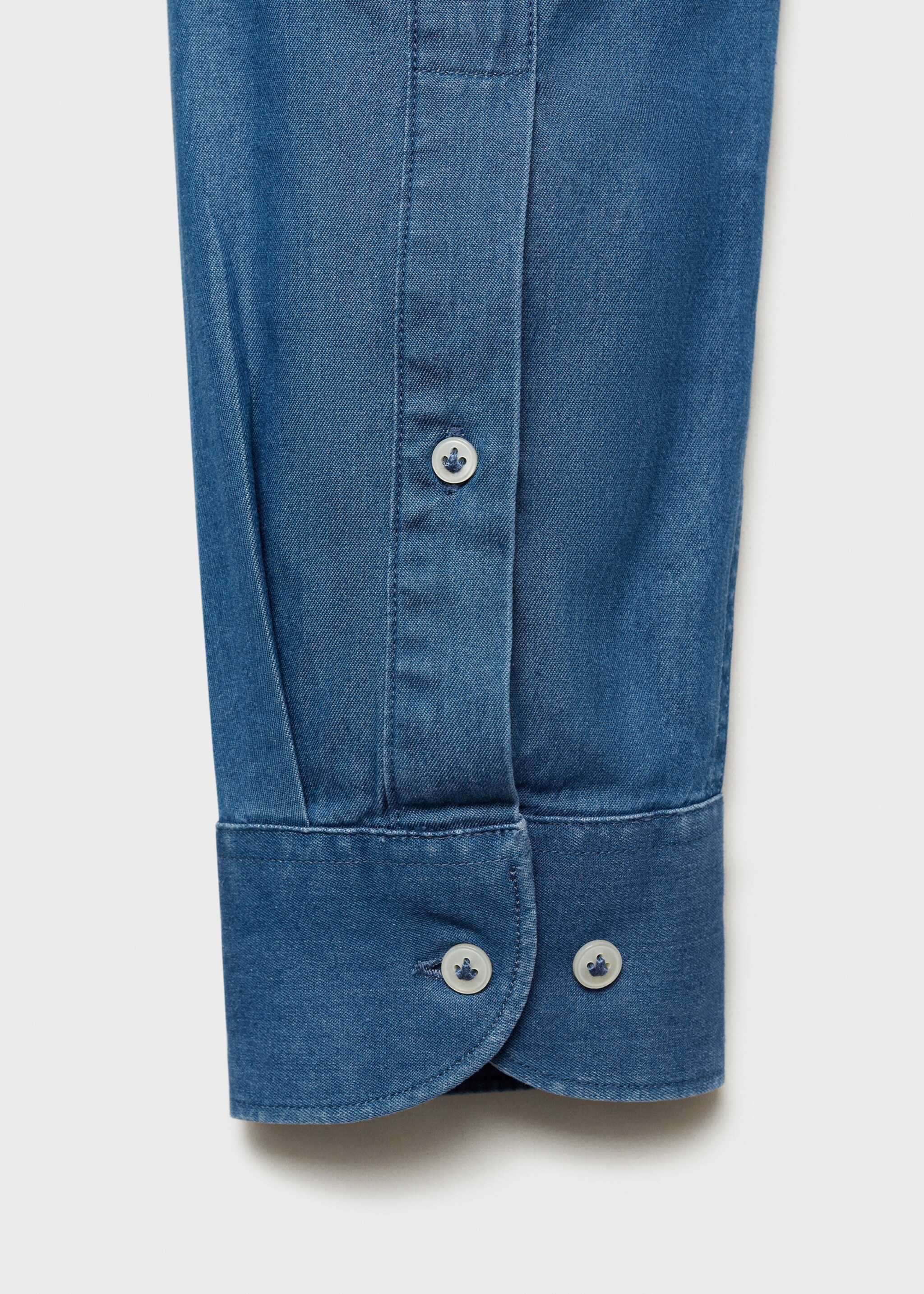 Košile chambray 100% bavlna - Detail zboží 0, Středně modrá. Ref: 87060597-00.