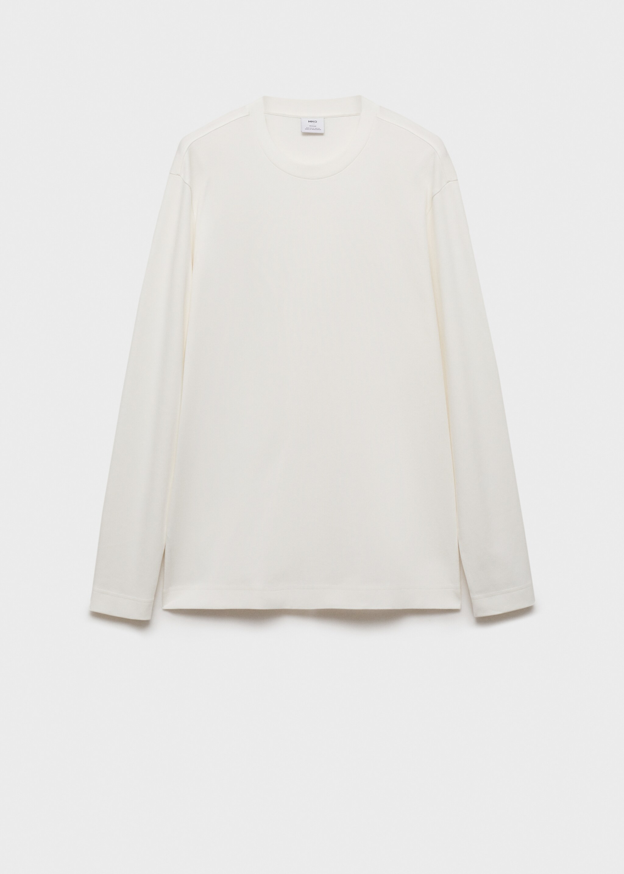 Camiseta manga larga regular fit - Artículo sin modelo, Blanco. Ref: 87060600-00.