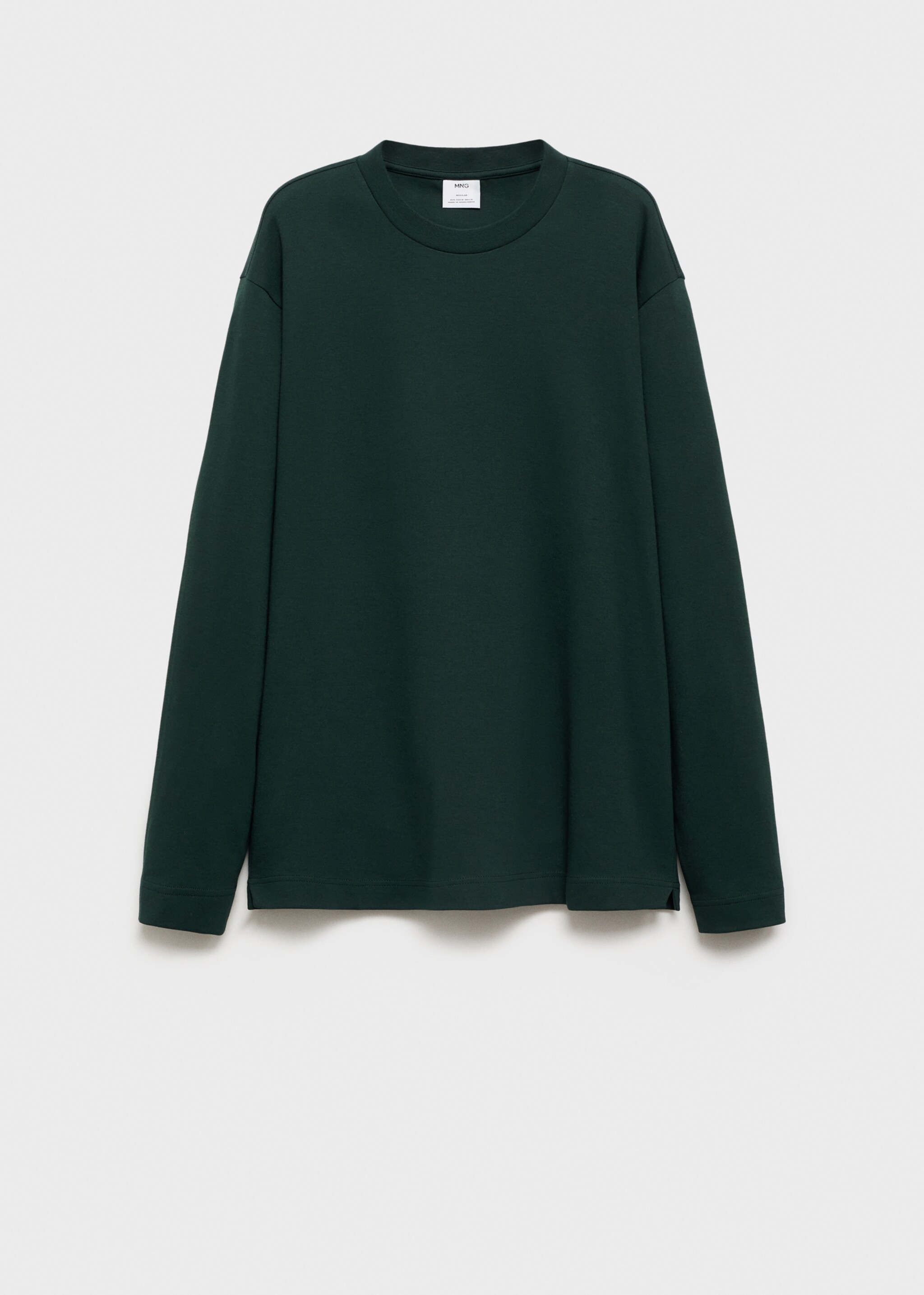 Camiseta manga larga regular fit - Artículo sin modelo, Verde. Ref: 87060600-00.