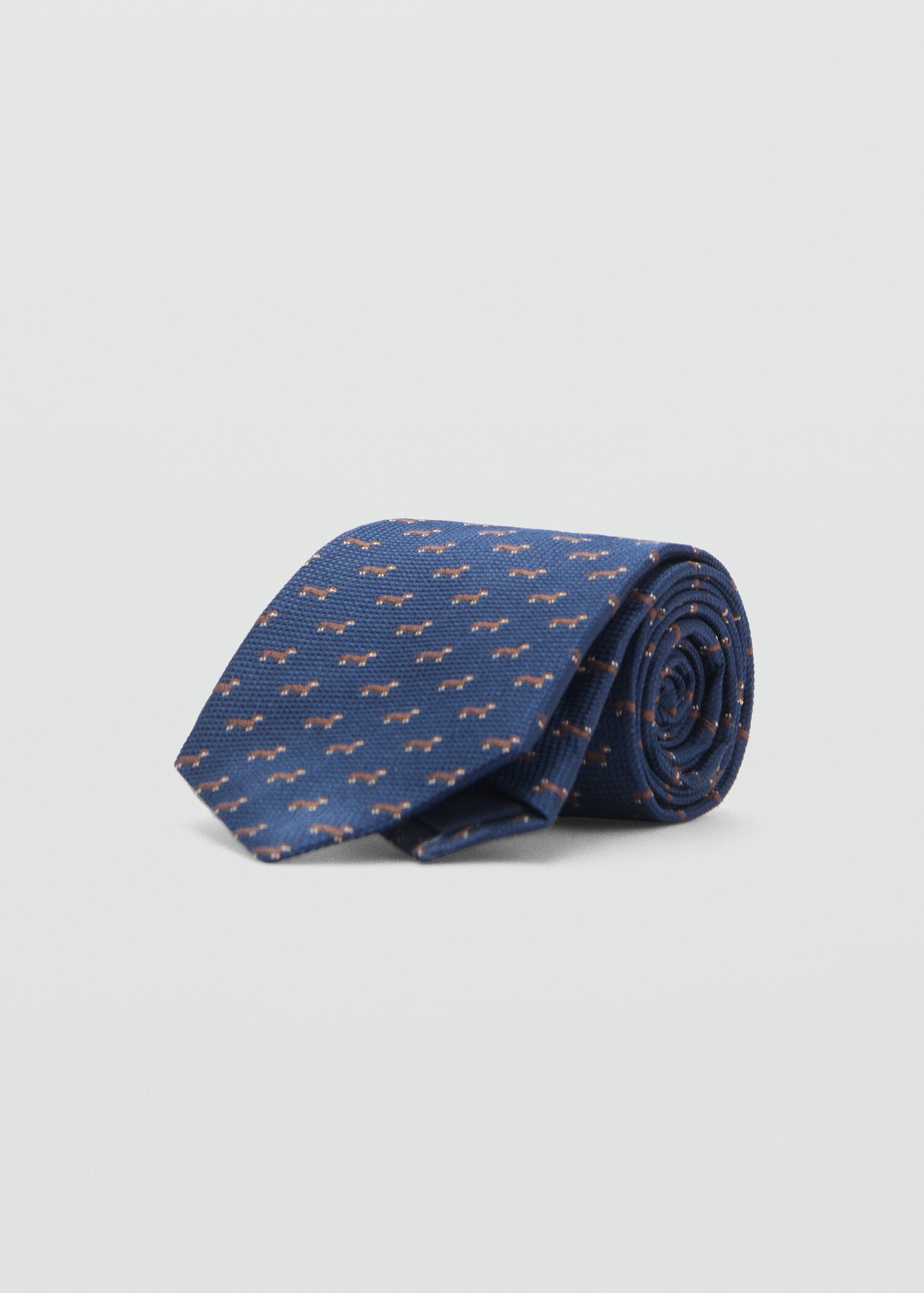 Mulberry silk animal-print tie - Medium plane
