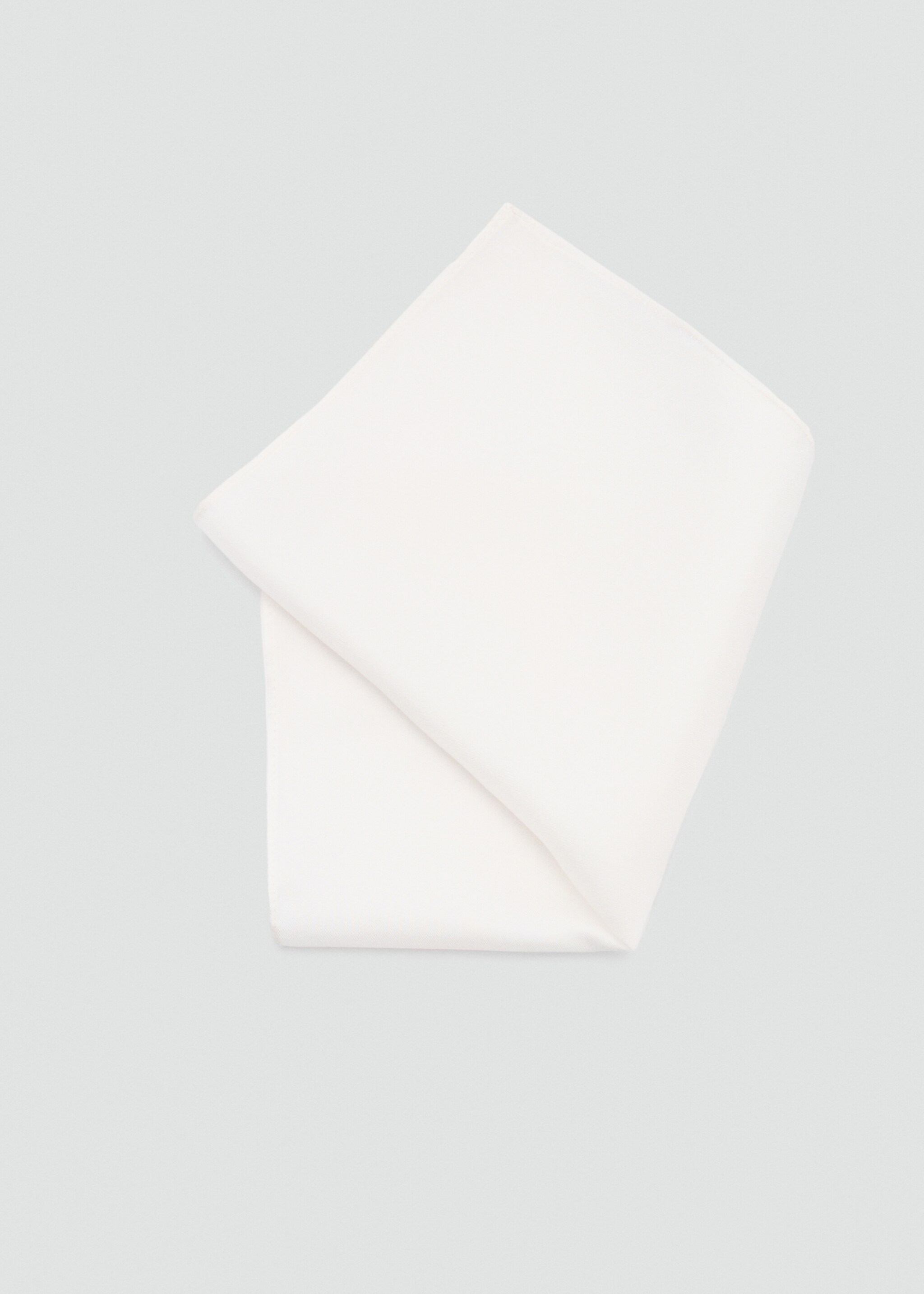 Lenço de bolso de 100% seda - Plano médio, Branco. Ref: 87060607-00.