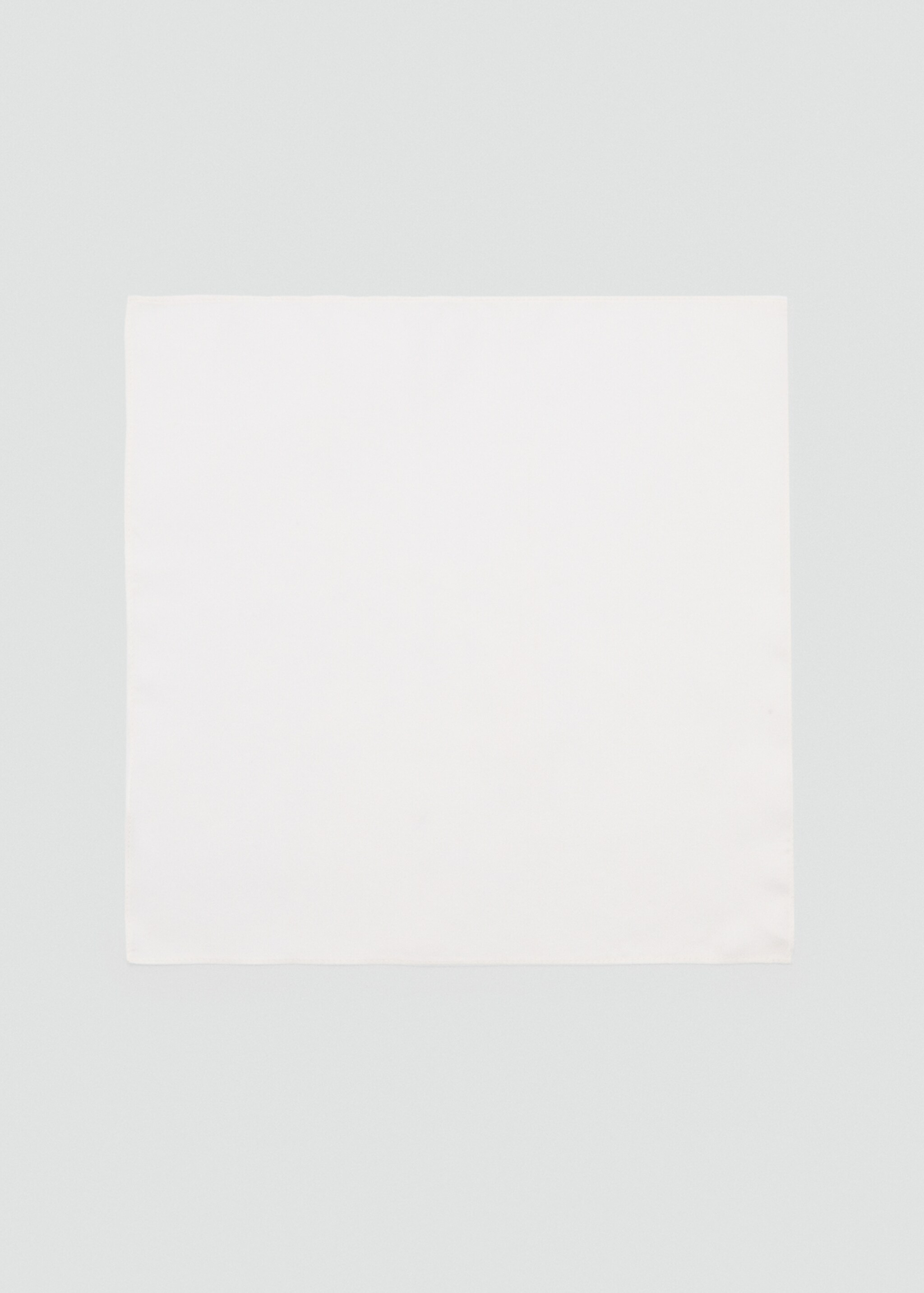 Lenço de bolso de 100% seda - Artigo sem modelo, Branco. Ref: 87060607-00.