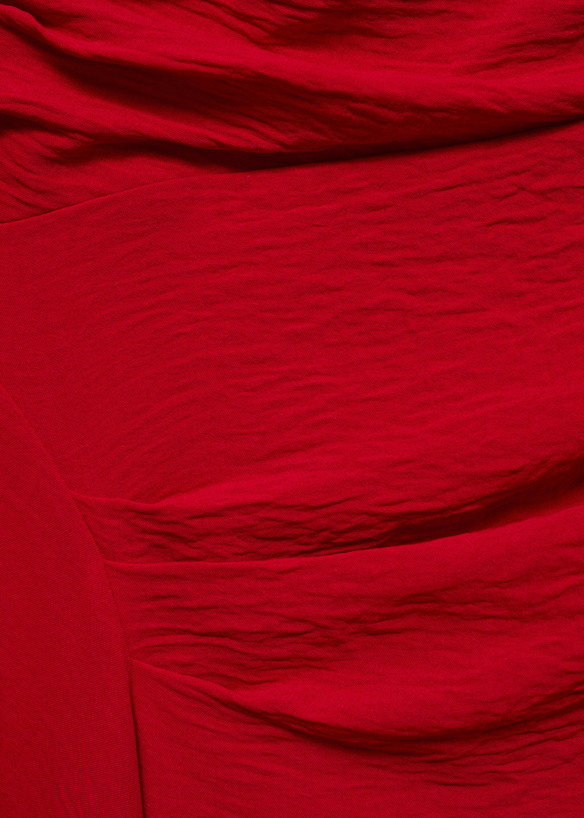 Drapiertes Kleid mit asymmetrischem Design - Detail des Artikels 0, Rot. Ref: 87060609-00.