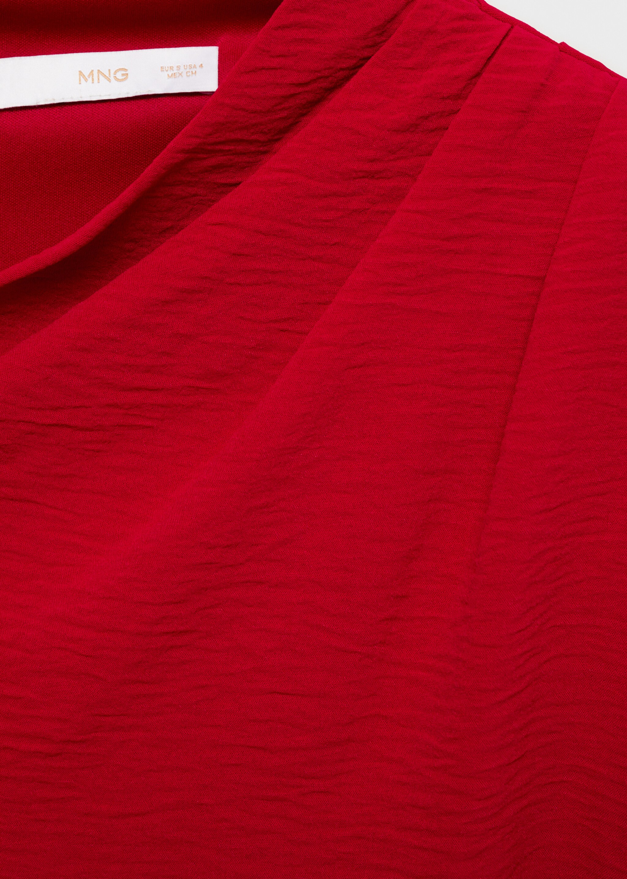 Drapiertes Kleid mit asymmetrischem Design - Detail des Artikels 8, Rot. Ref: 87060609-00.