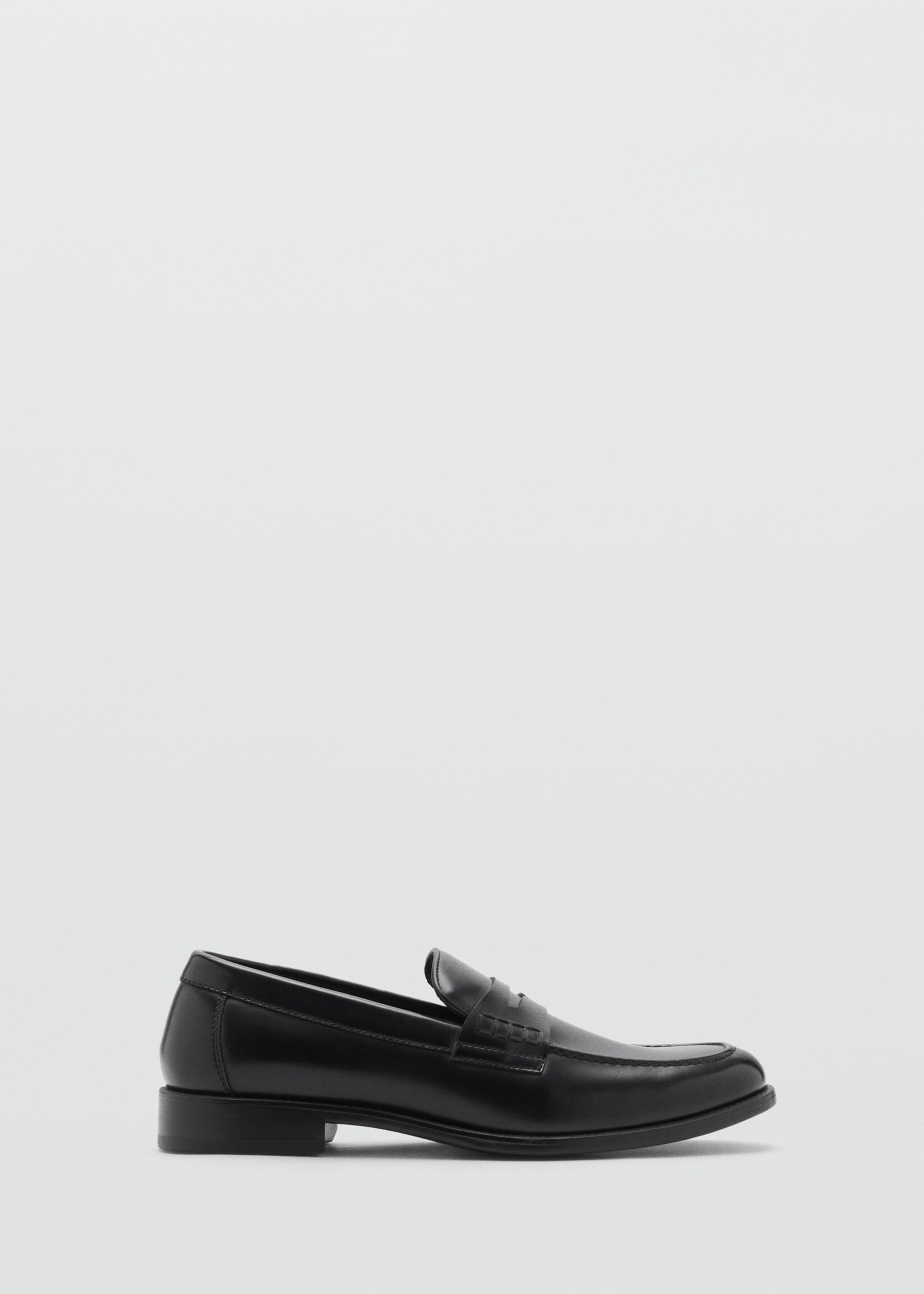 Nappa leather-effect moccasins - Article without model, Black. Ref: 87060611-00.