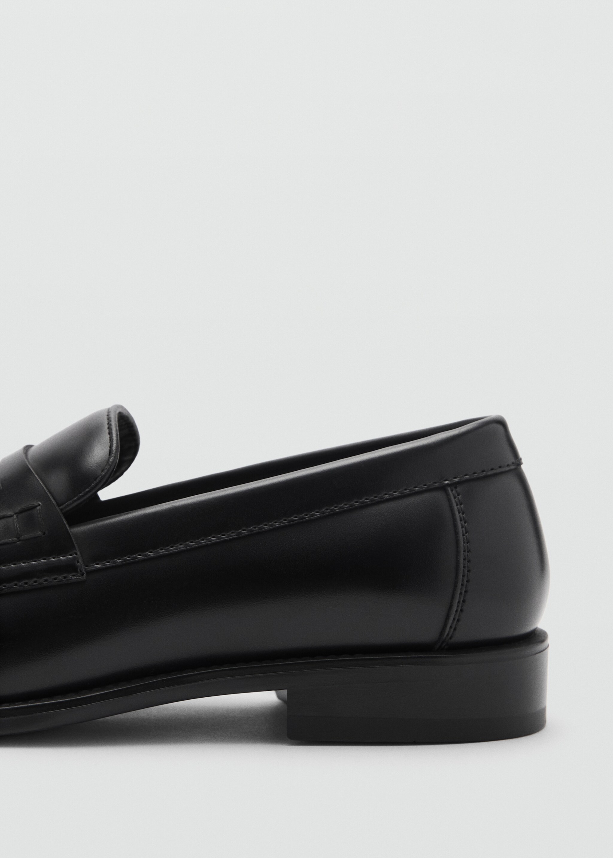 Nappa leather-effect moccasins - Details of the article 1, Black. Ref: 87060611-00.