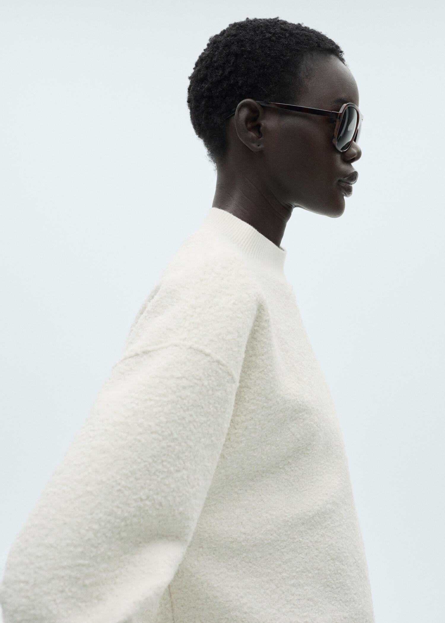 Perkins-neck bouclé sweatshirt - Details of the article 1