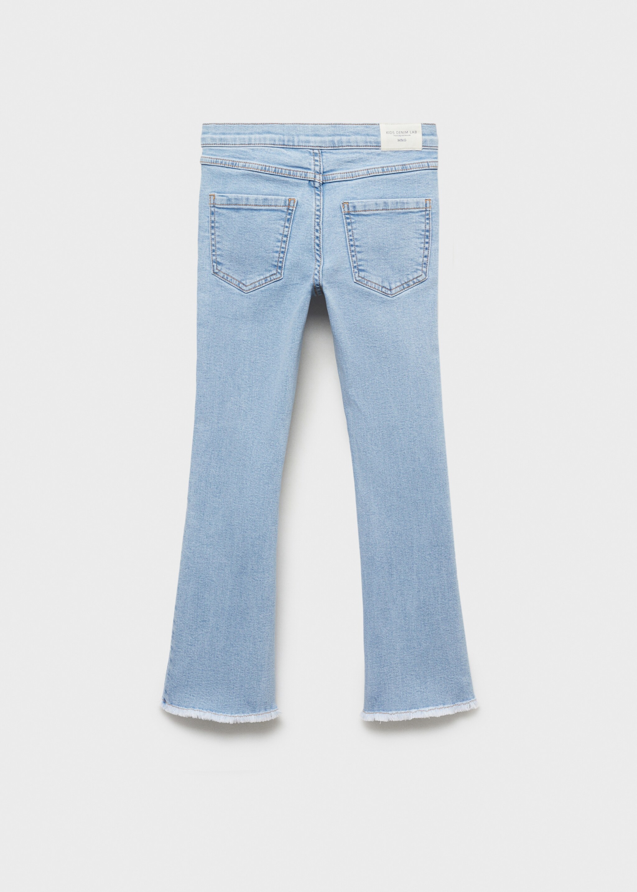 Frayed trumpet jeans - Reverse of the article, Light Blue. Ref: 87060613-00.