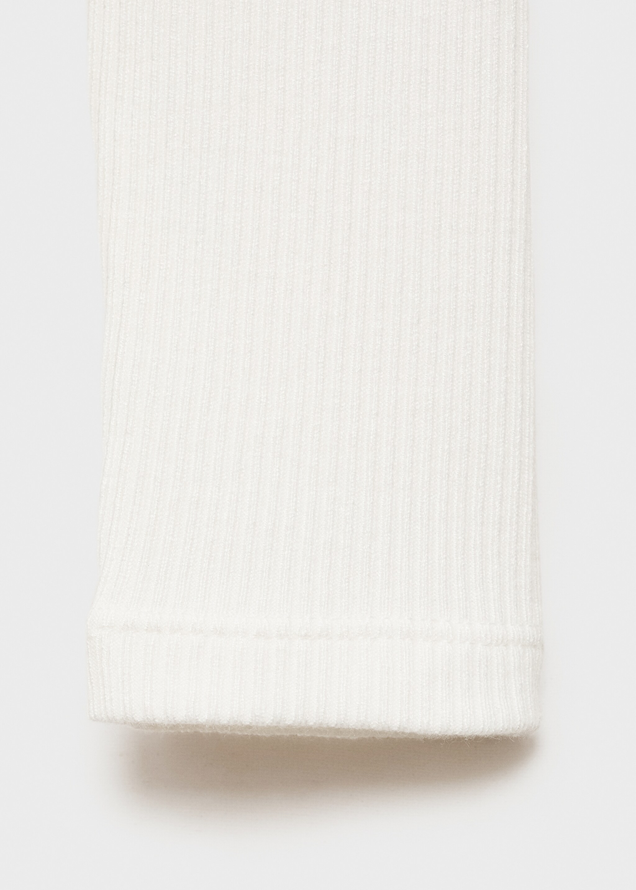 Ribbed knit button-down T-shirt - Details of the article 0, Off White. Ref: 87060622-00.