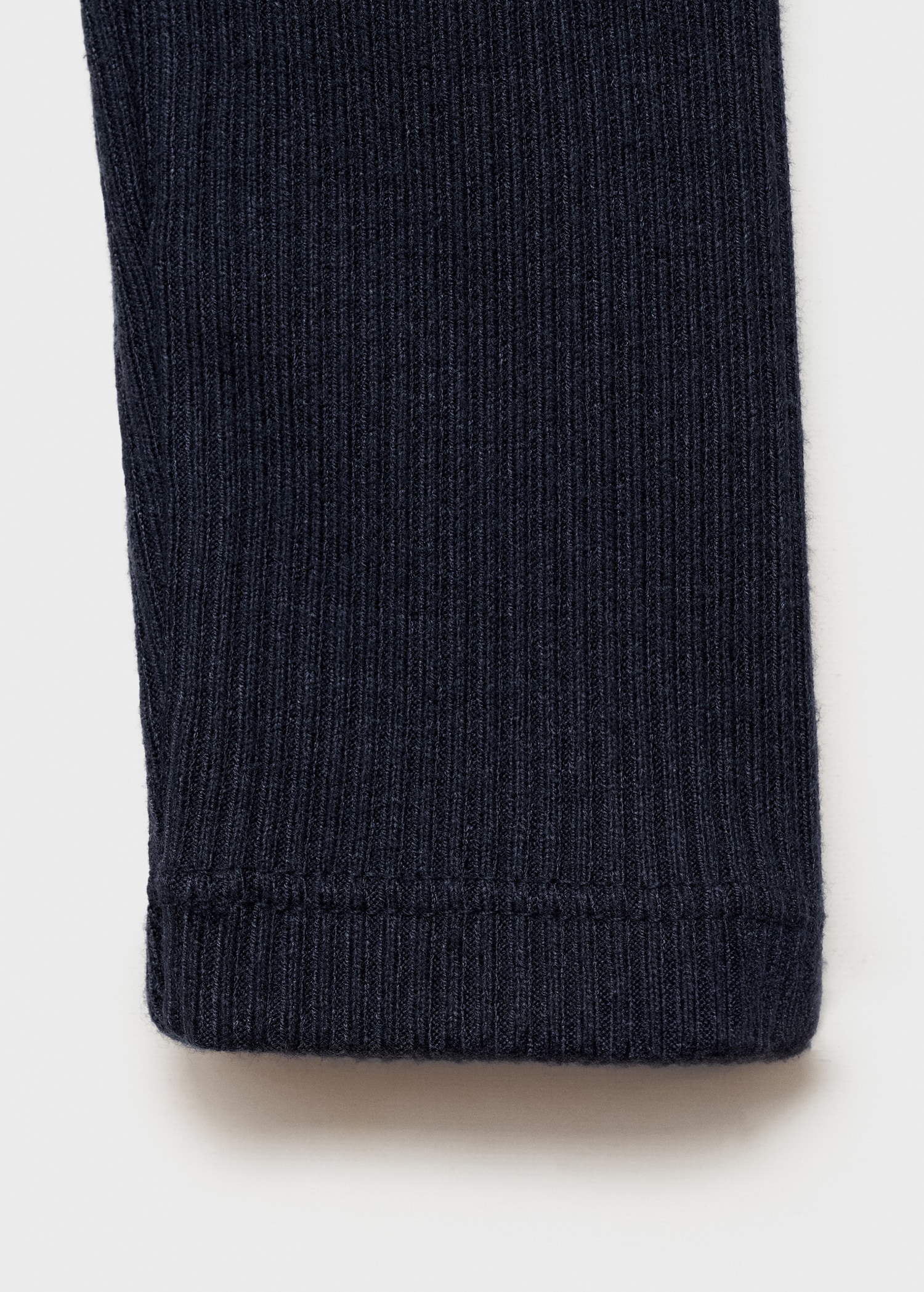 Ribbed knit button-down T-shirt - Details of the article 0