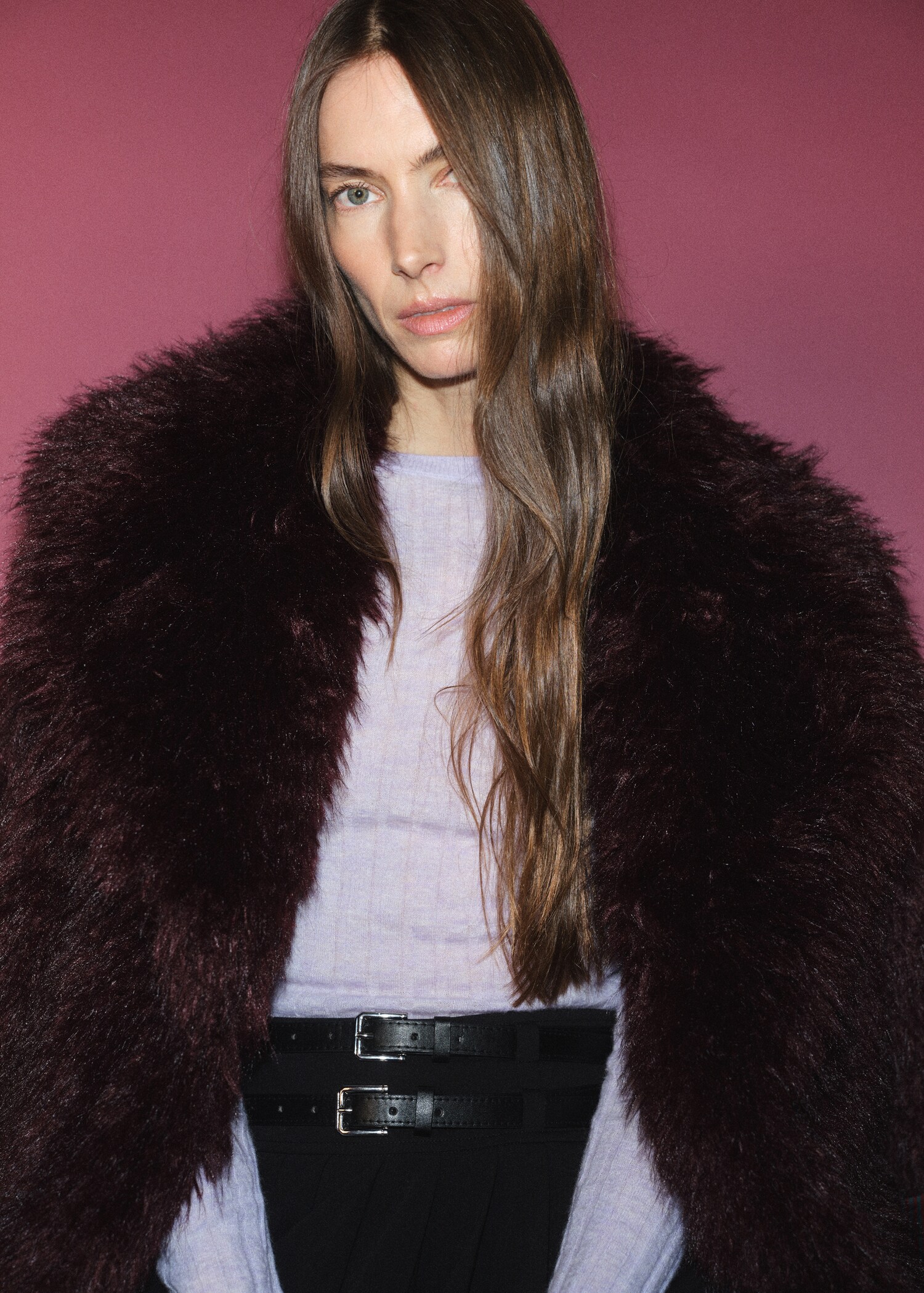 Double-belted pleated skirt - Details of the article 6