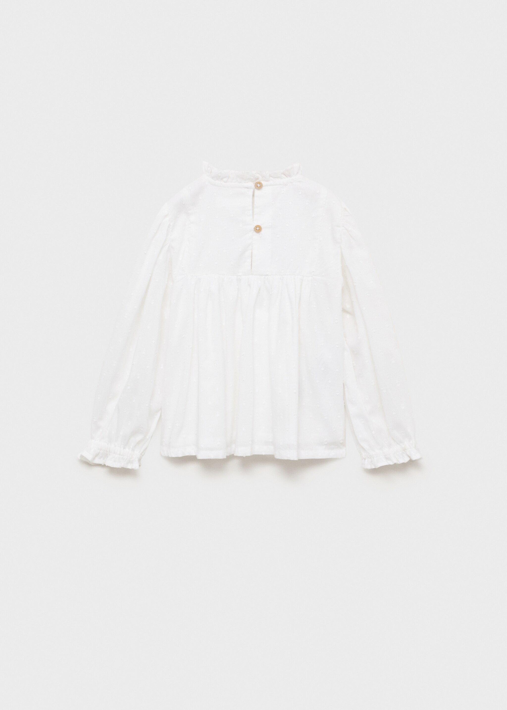 Blouse coton broderies - Verso de l’article, Blanc. Ref: 87060634-00.