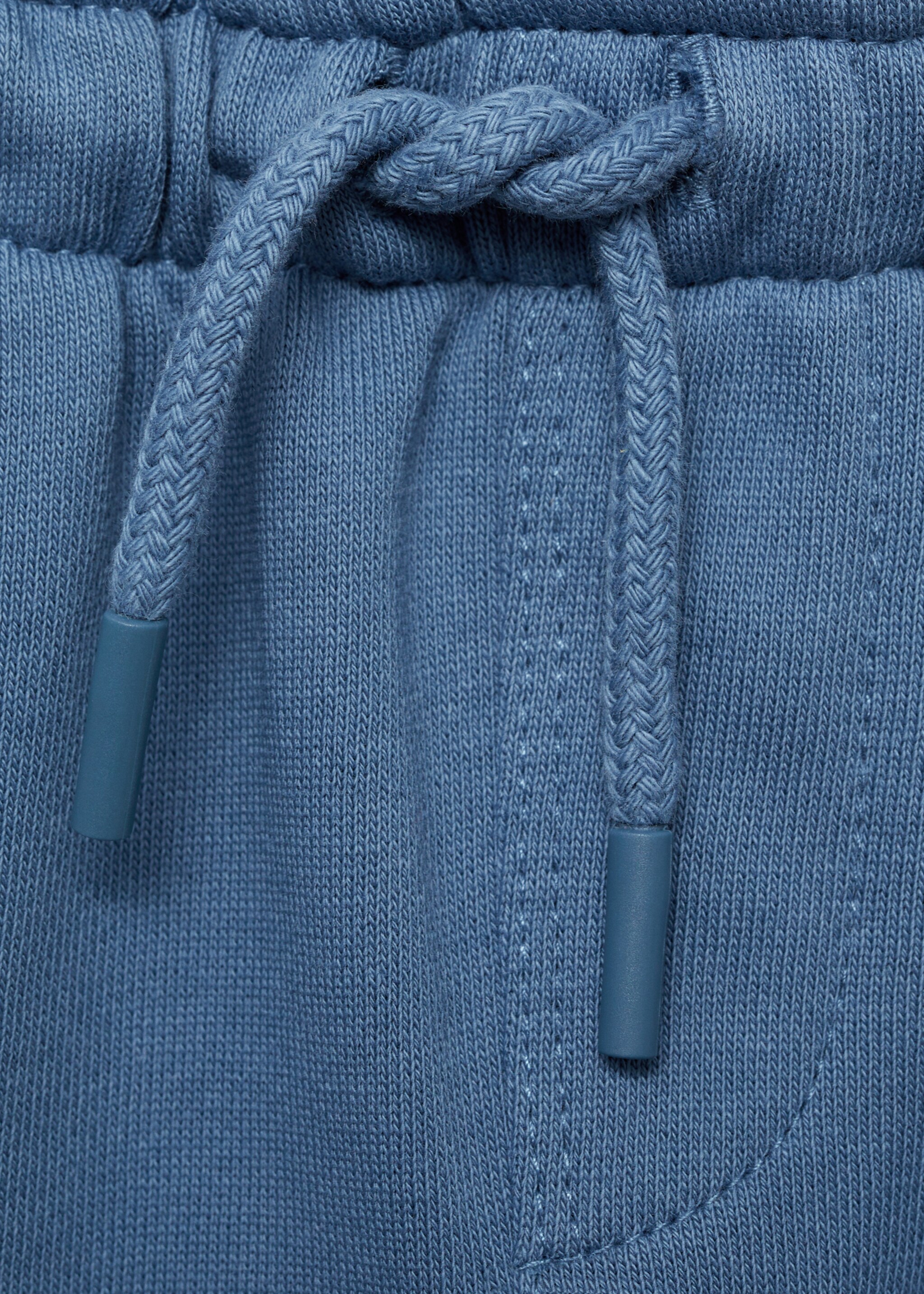 Cotton jogger-style trousers - Details of the article 8, Blue. Ref: 87060635-00.