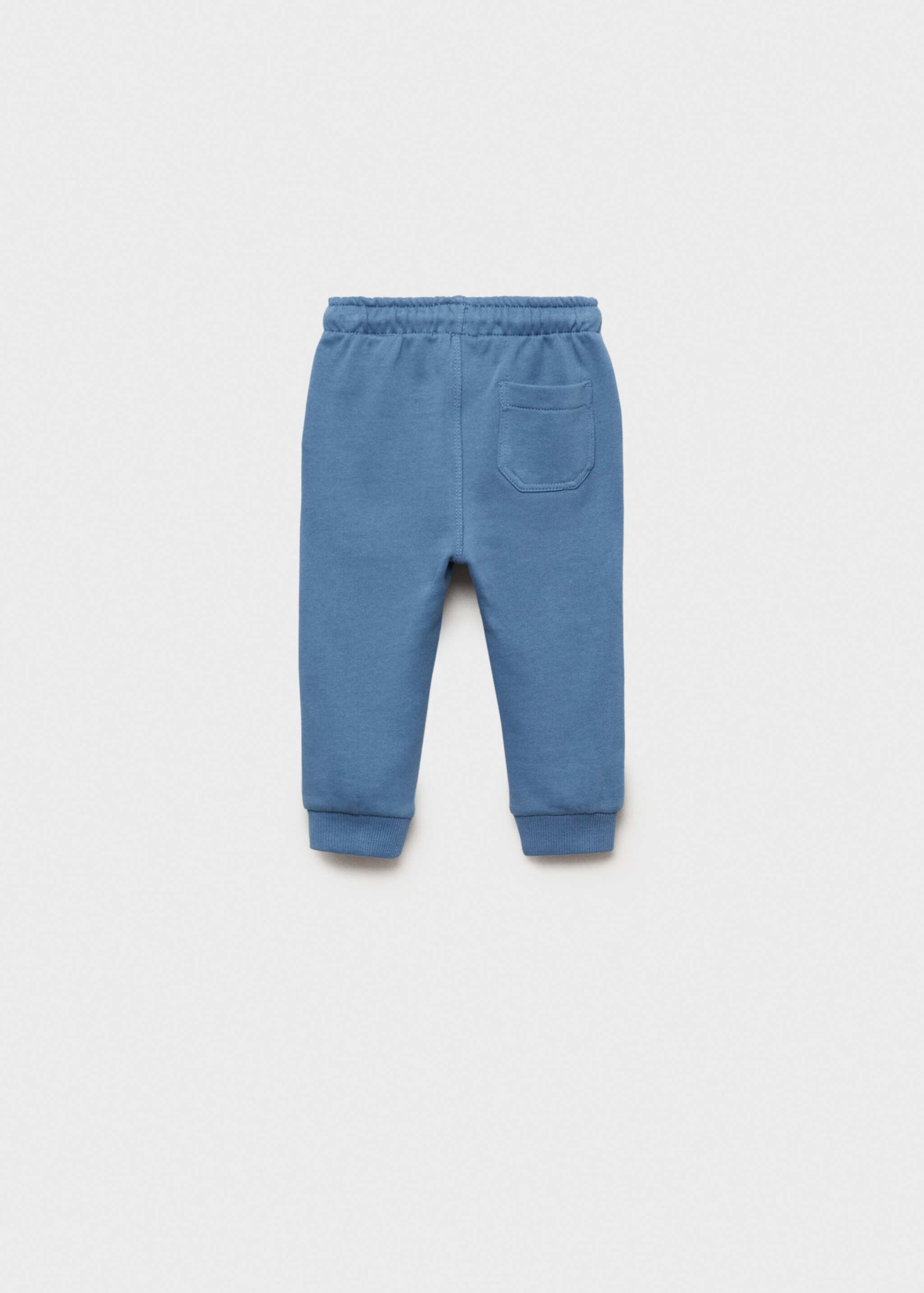 Cotton jogger-style trousers - Reverse of the article, Blue. Ref: 87060635-00.