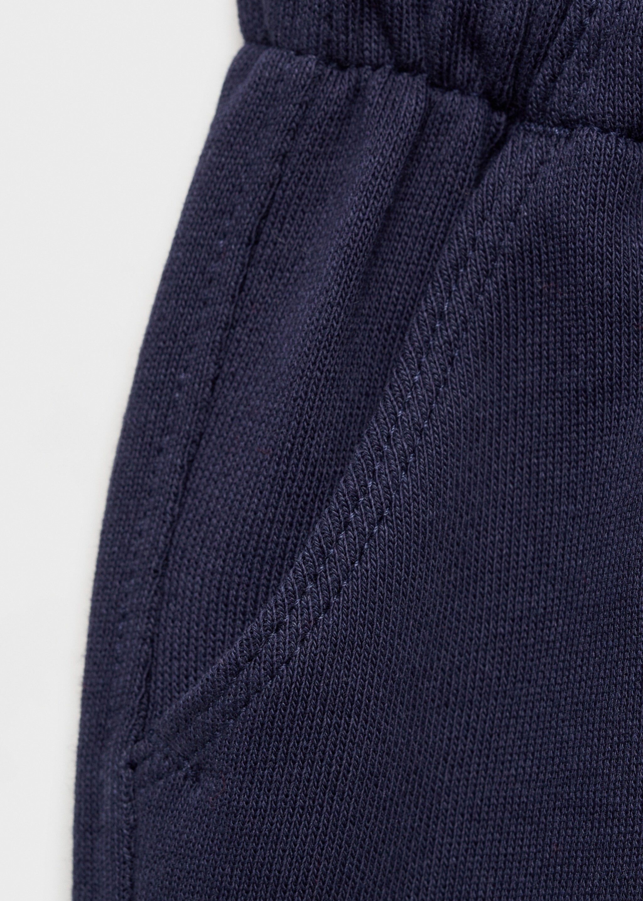Cotton jogger-style trousers - Details of the article 0, Dark Navy. Ref: 87060635-00.