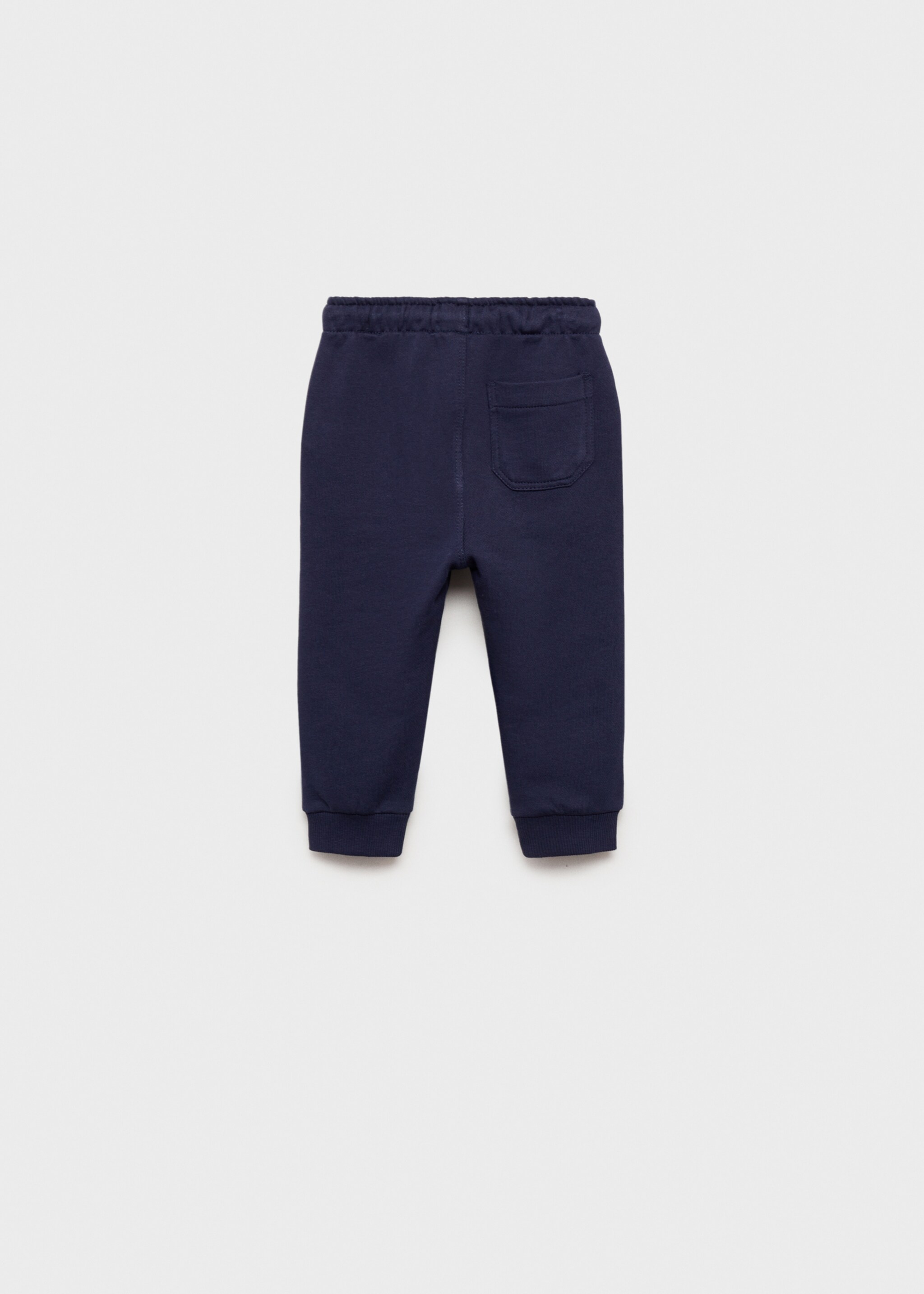 Cotton jogger-style trousers - Reverse of the article, Dark Navy. Ref: 87060635-00.