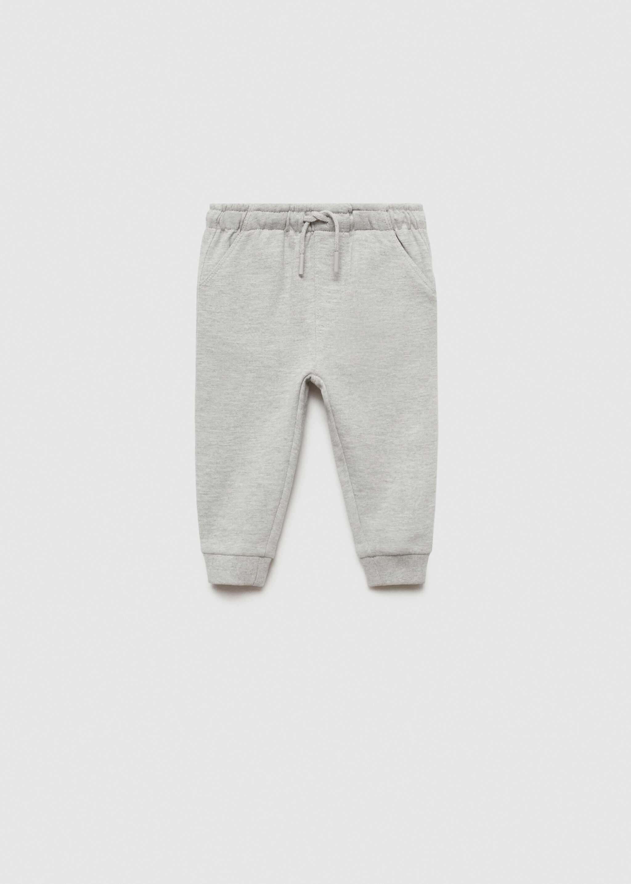 Cotton jogger-style trousers - Article without model, Medium Heather Grey. Ref: 87060635-00.