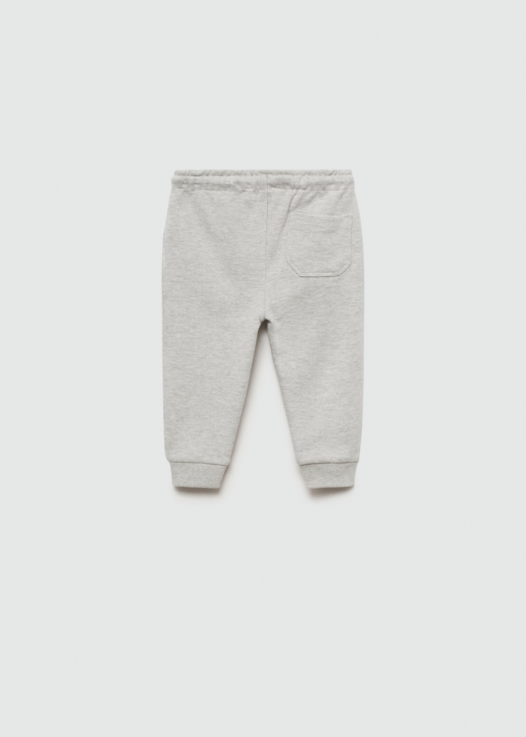Cotton jogger-style trousers - Reverse of the article, Medium Heather Grey. Ref: 87060635-00.