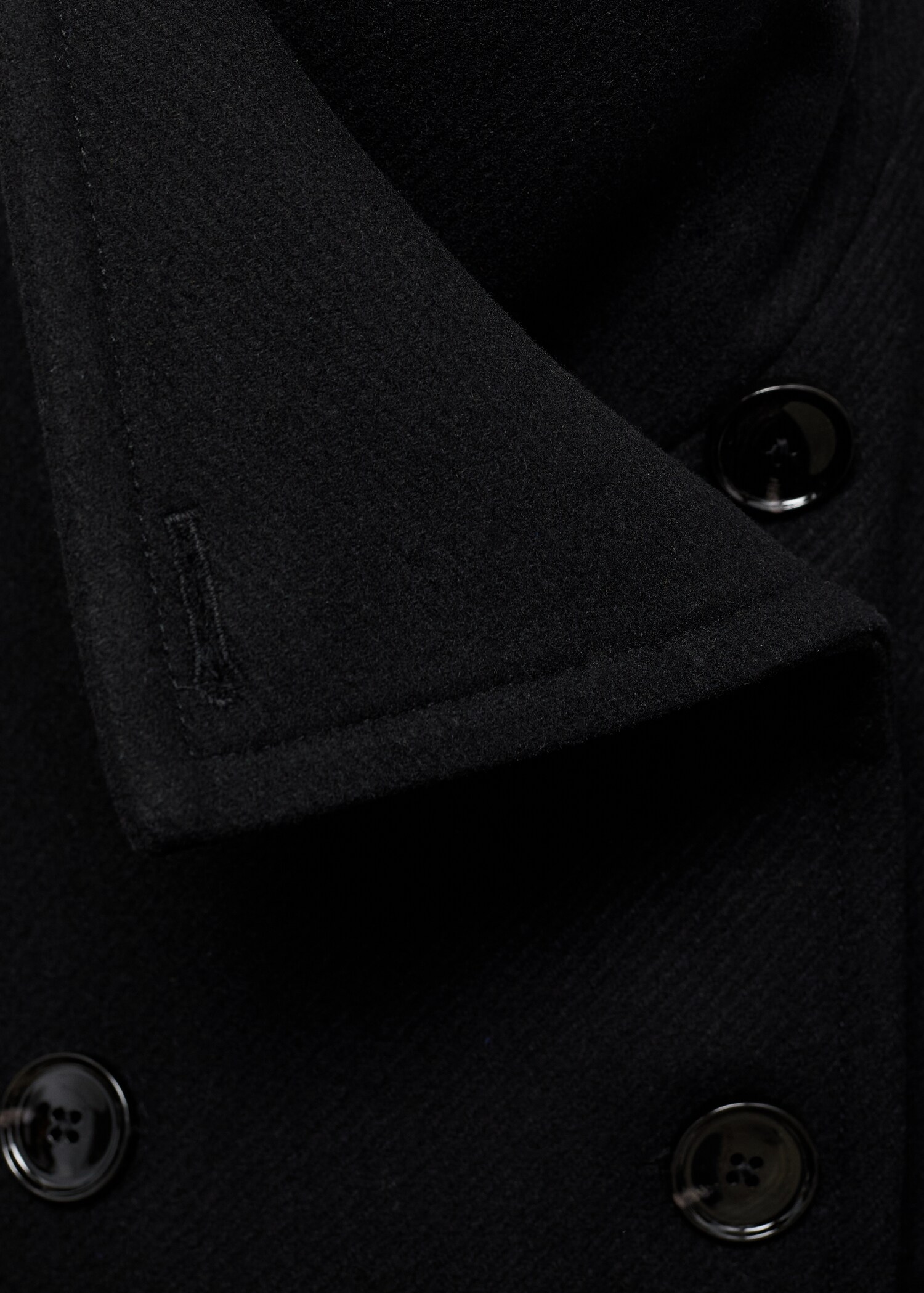 Abrigo midi lana cuello envolvente - Detalle del artículo 8