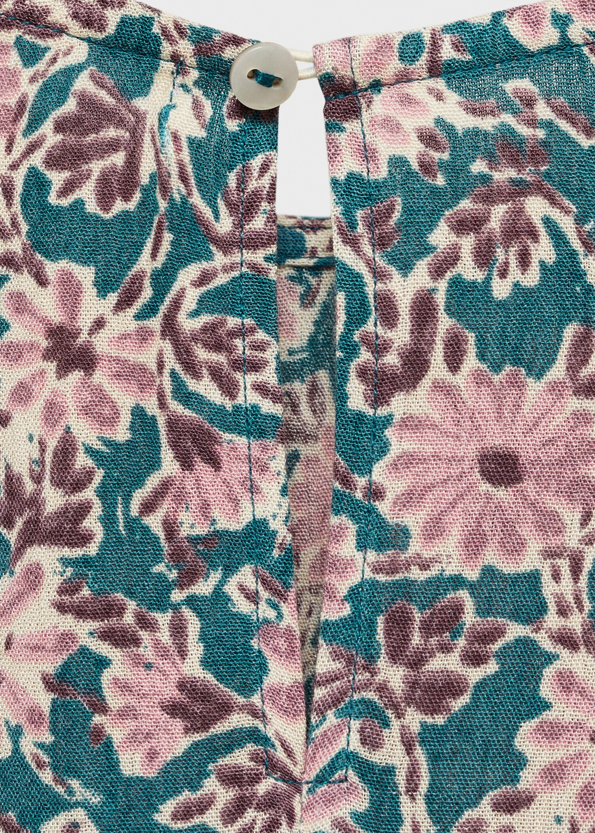 Robe à fleurs détail froncé - Détail de l'article 0, Rose. Ref: 87060645-00.