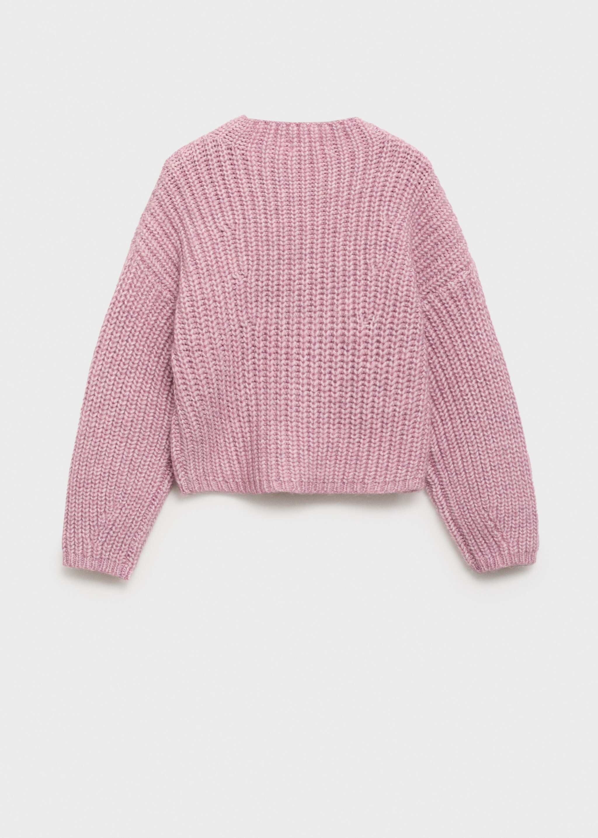 Chunky-knit sweater - Reverse of the article, Pink. Ref: 87060647-00.