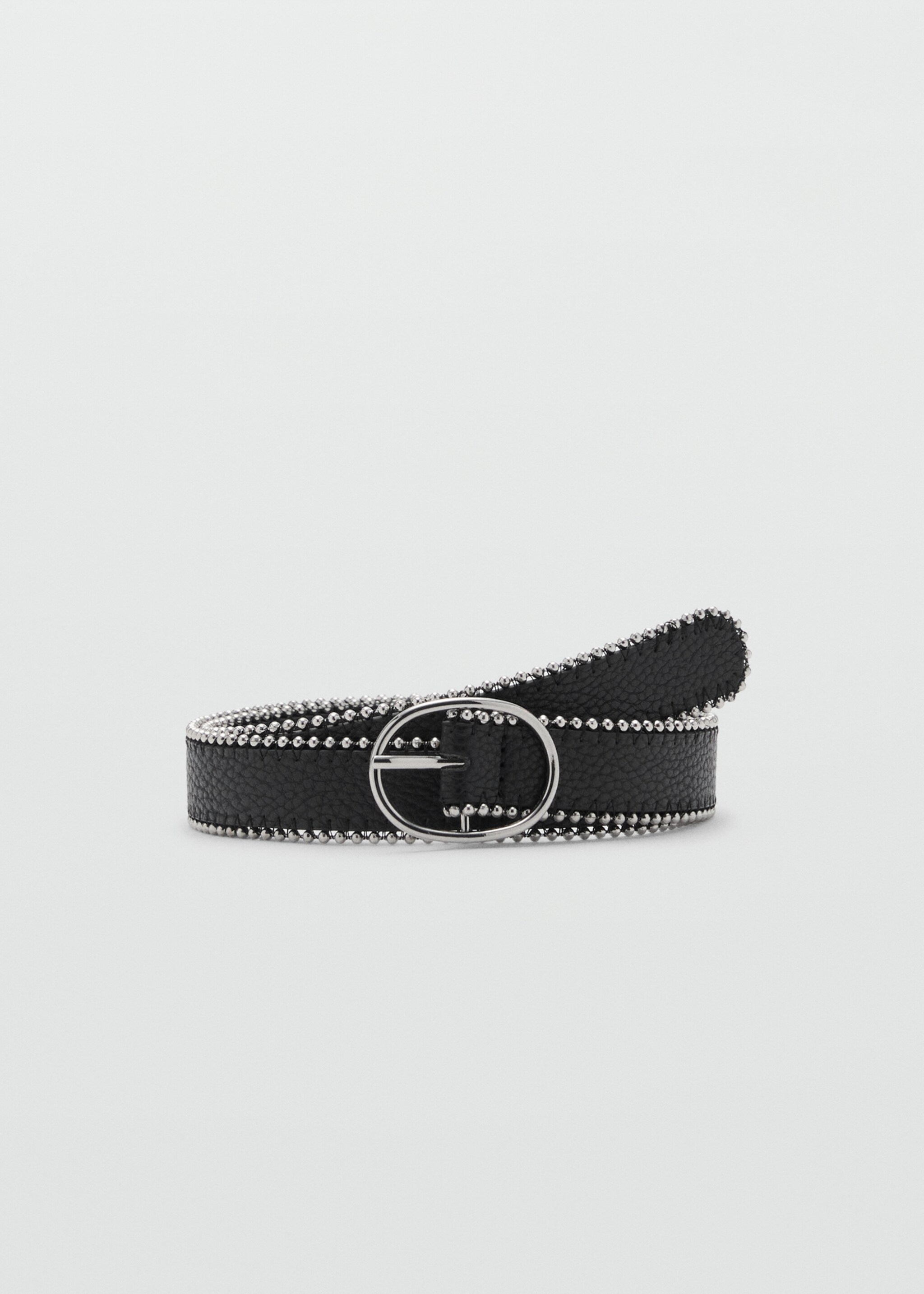 Schmaler Metallgürtel - Artikel ohne Model, Schwarz. Ref: 87060648-00.