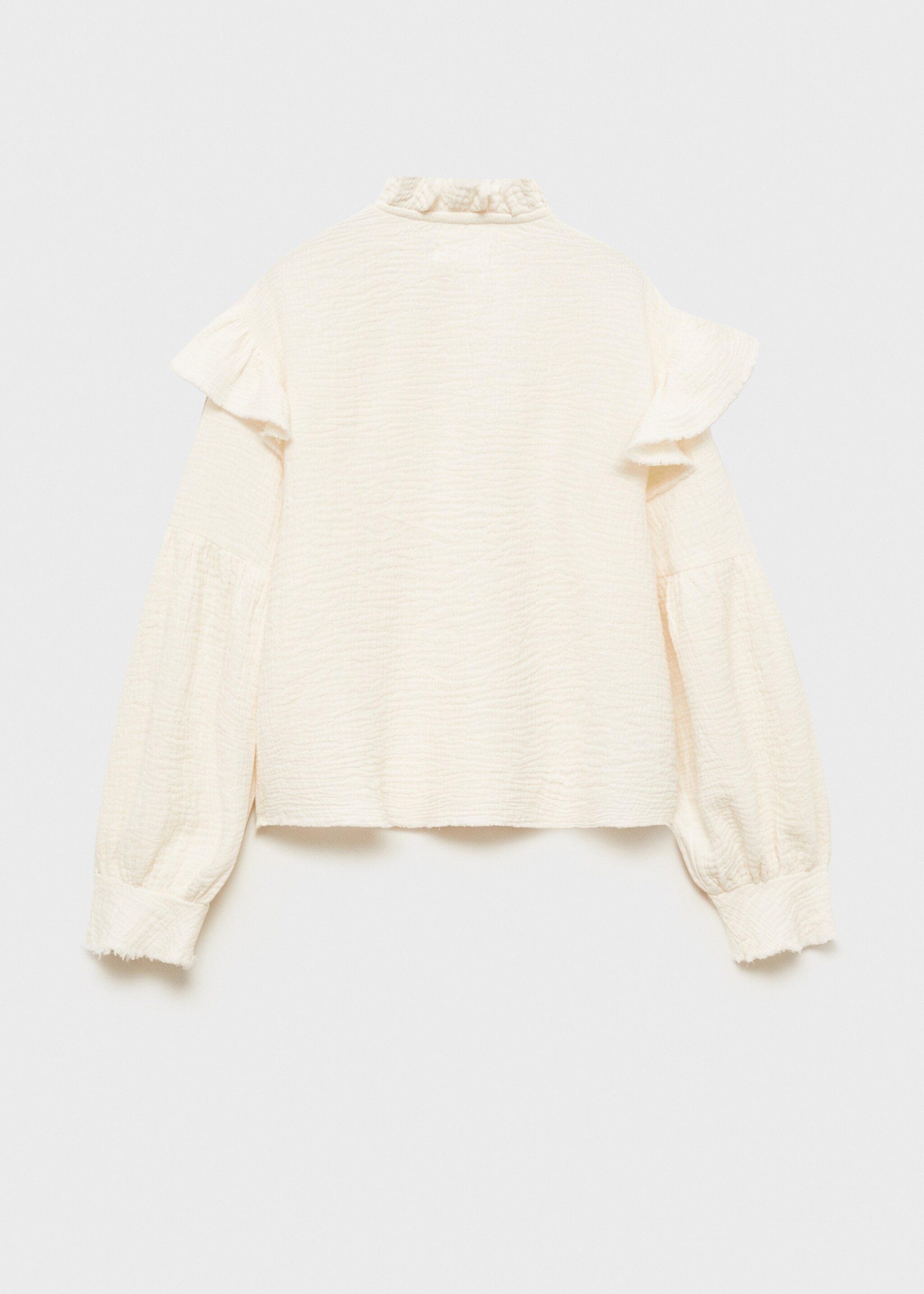 Blusa romántica bambula - Reverso del artículo, Crudo. Ref: 87060650-00.