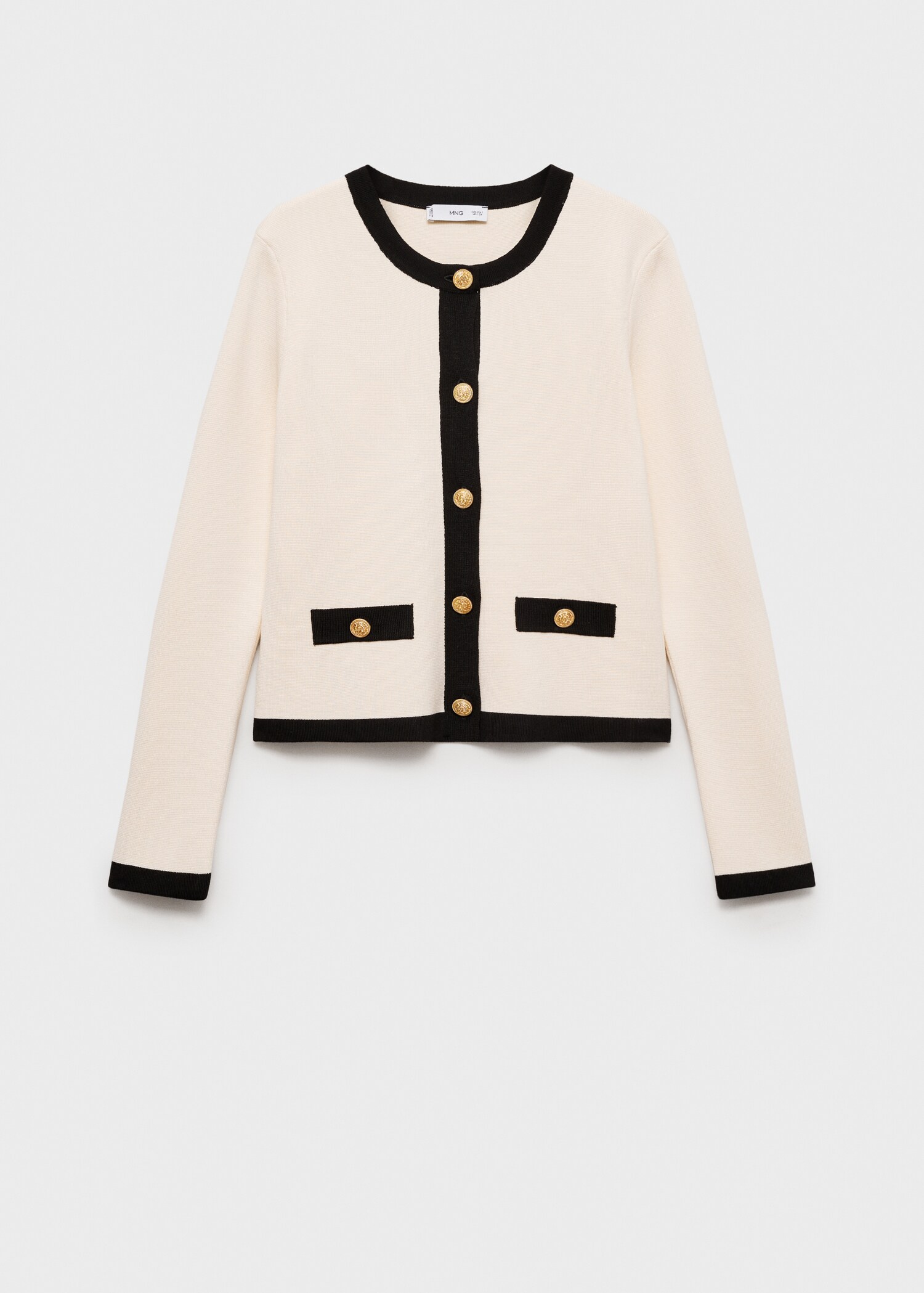 Cardigan kontrastbårder - Artikel utan modell