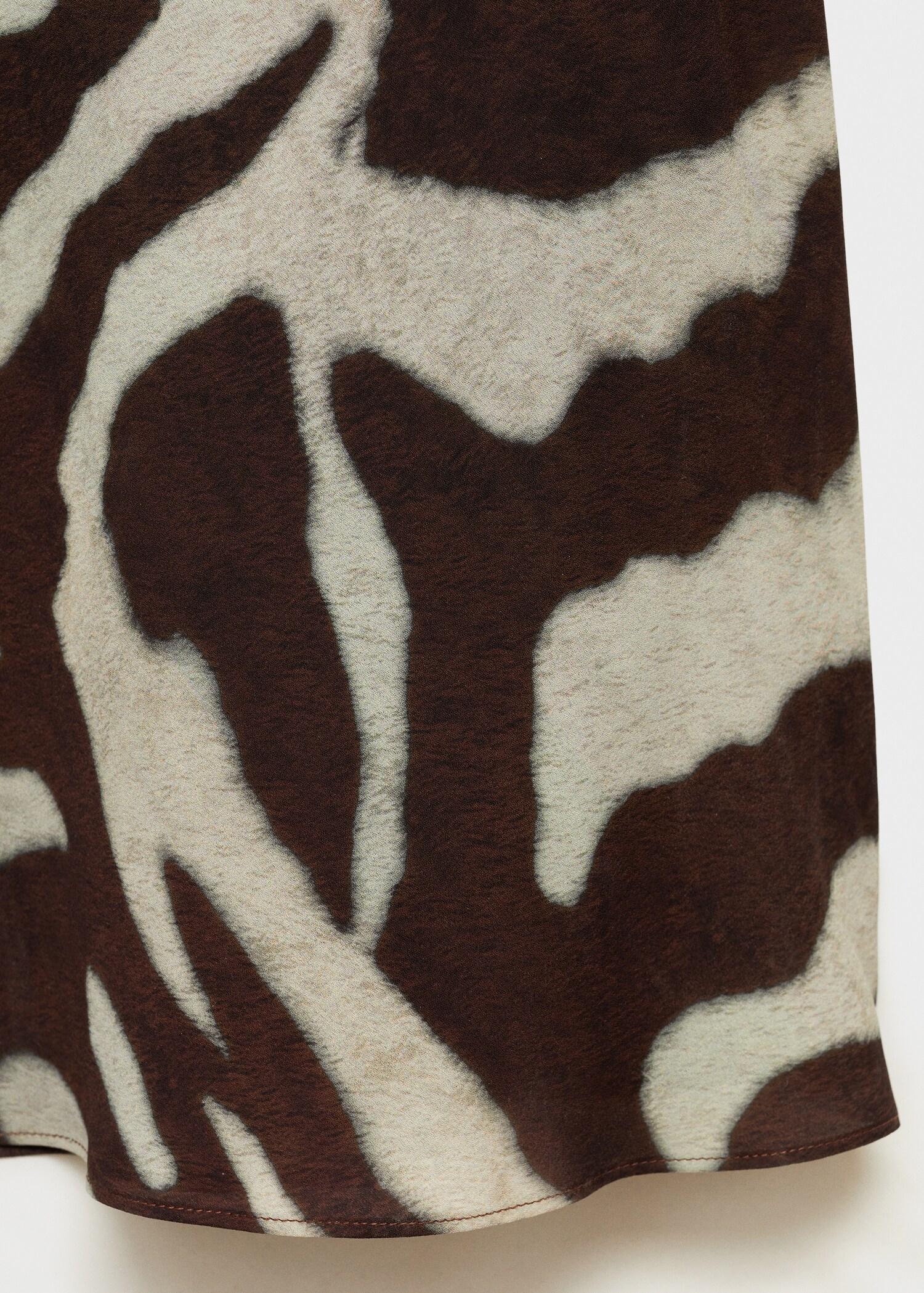 Vestido evasé com estampado zebra - Pormenor do artigo 0