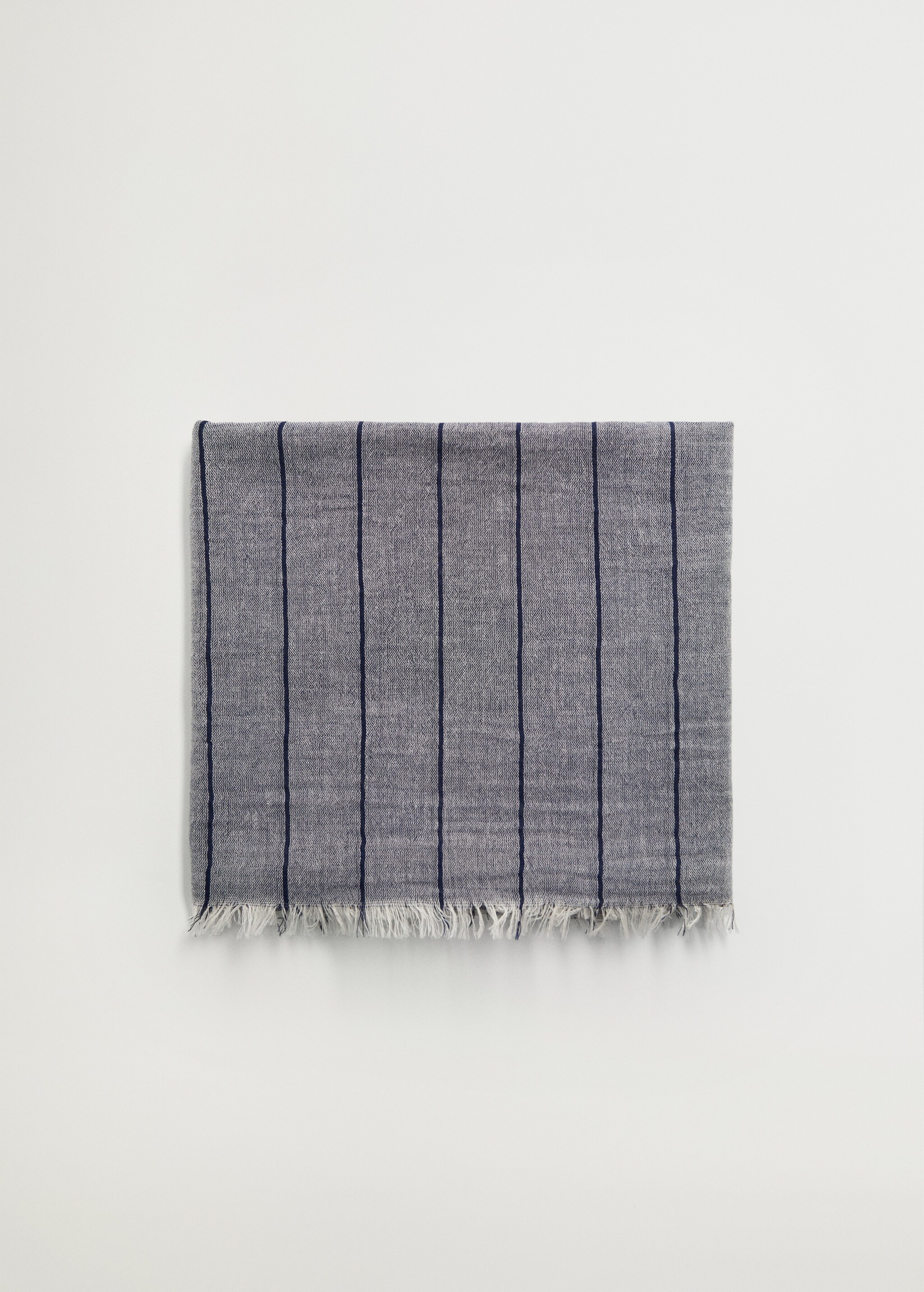 Stripe-pattern cotton scarf - Article without model