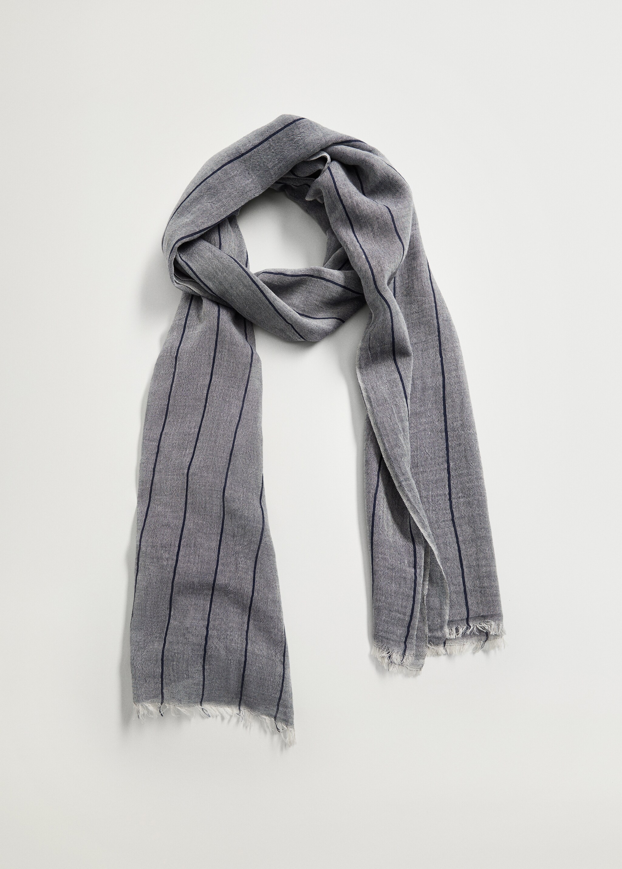 Stripe-pattern cotton scarf - Details of the article 3